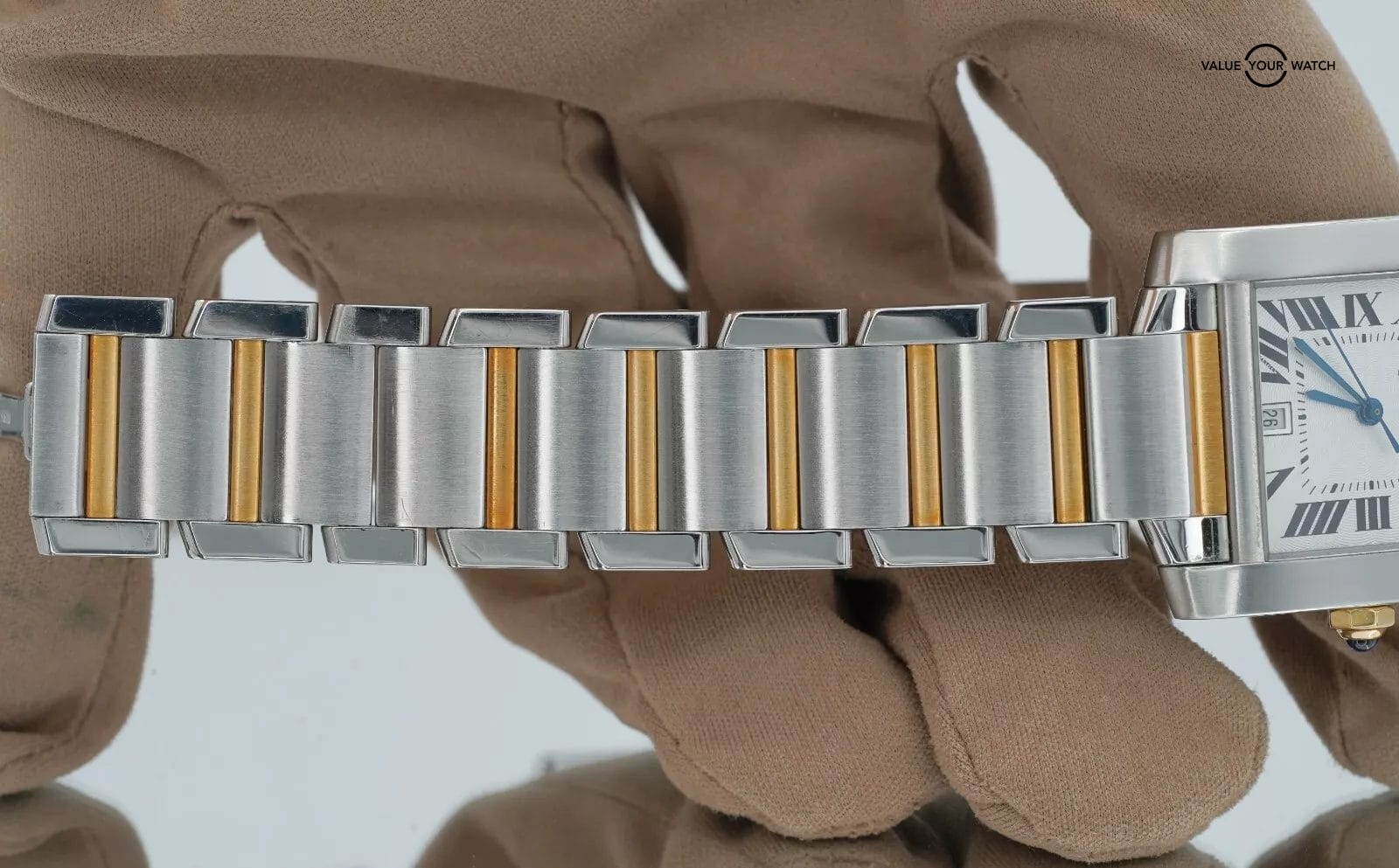 Cartier Tank Francaise Large 18K Gold & Stainless Steel W51005Q4! - Image 11