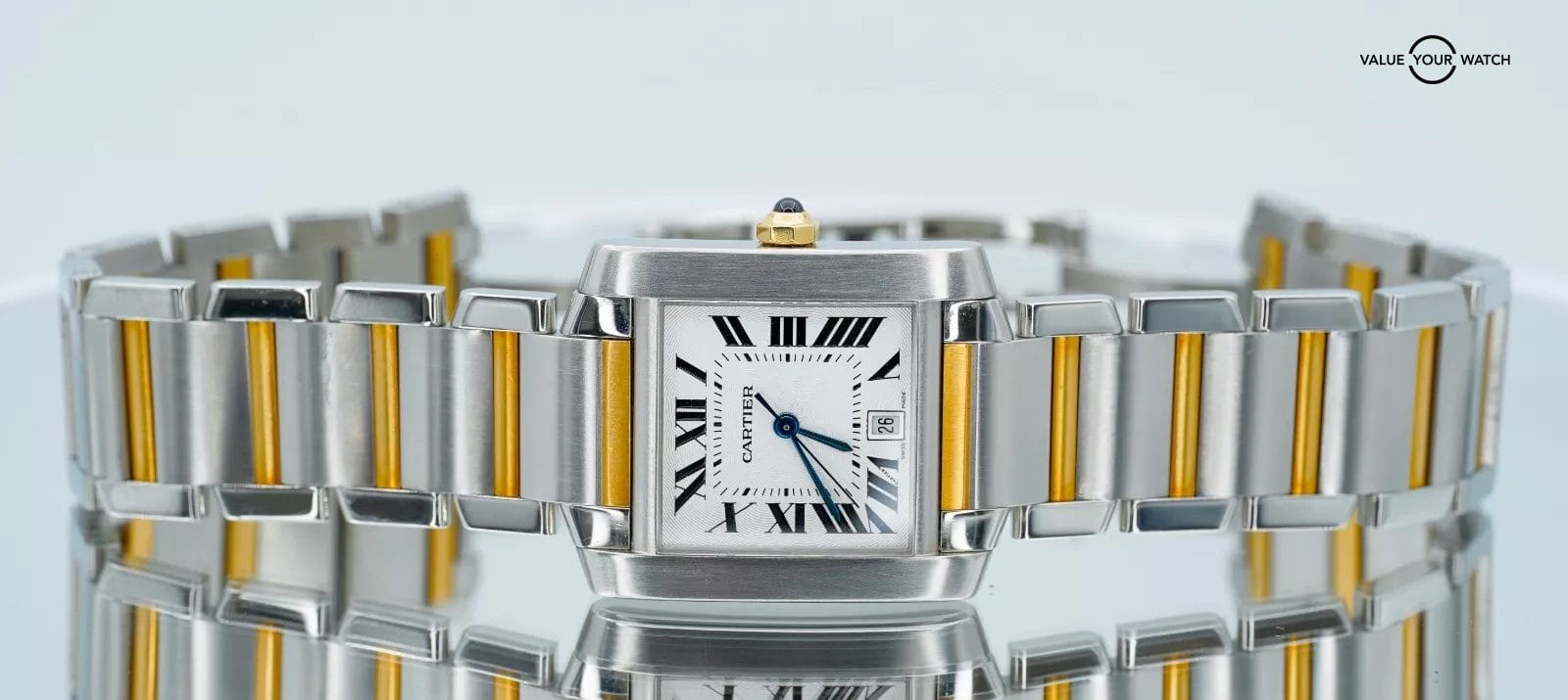 Cartier Tank Francaise Large 18K Gold & Stainless Steel W51005Q4! - Image 12