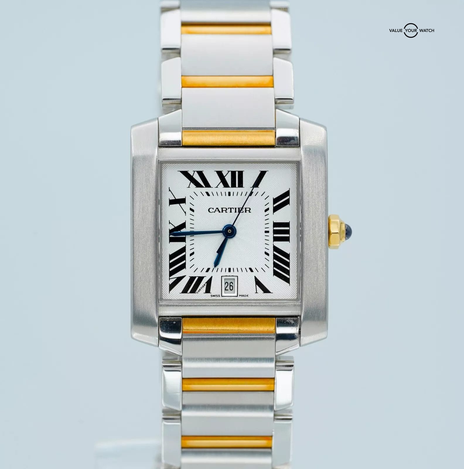 Cartier Tank Francaise Large 18K Gold & Stainless Steel W51005Q4