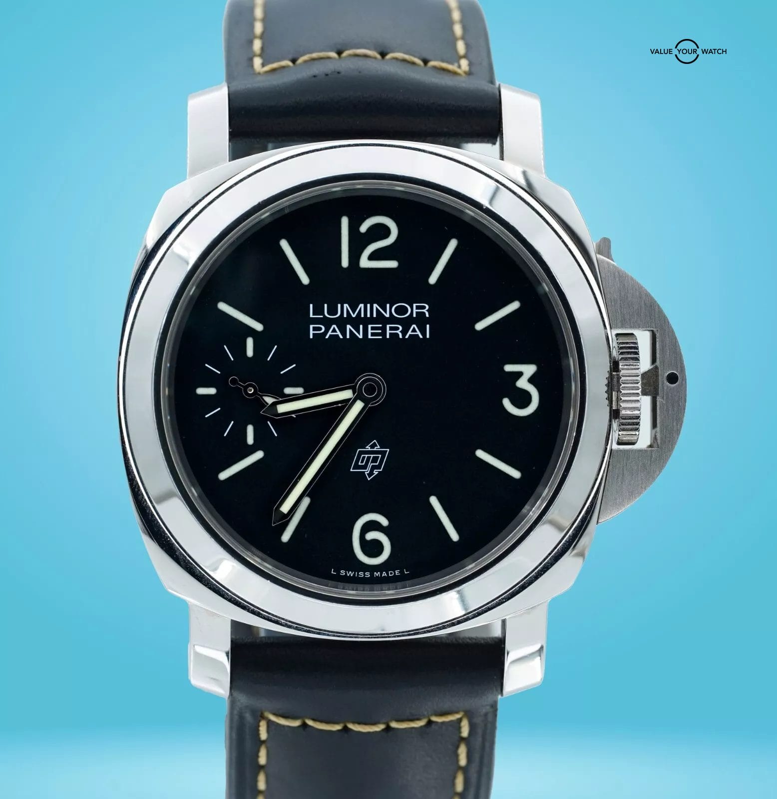 Panerai Luminor Logo PAM01084 Black Dial Stainless Steel Hand Wound 2021 B/P!