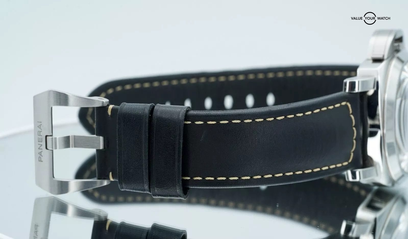 Panerai Luminor Logo PAM01084 Black Dial Stainless Steel Hand Wound 2021 B/P! - Image 8