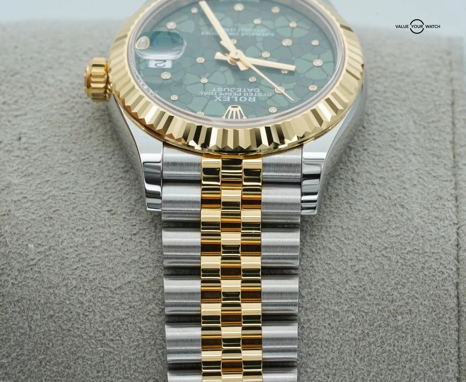 2024 Rolex Datejust 31 278273 Olive Green Floral Motif Diamond Dial BOXES/PAPERS - Image 5