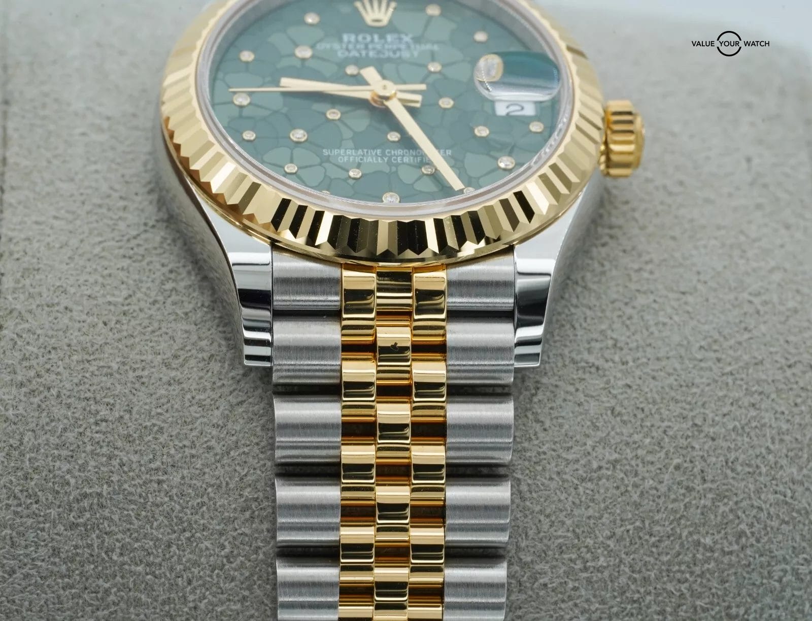 2024 Rolex Datejust 31 278273 Olive Green Floral Motif Diamond Dial BOXES/PAPERS - Image 6