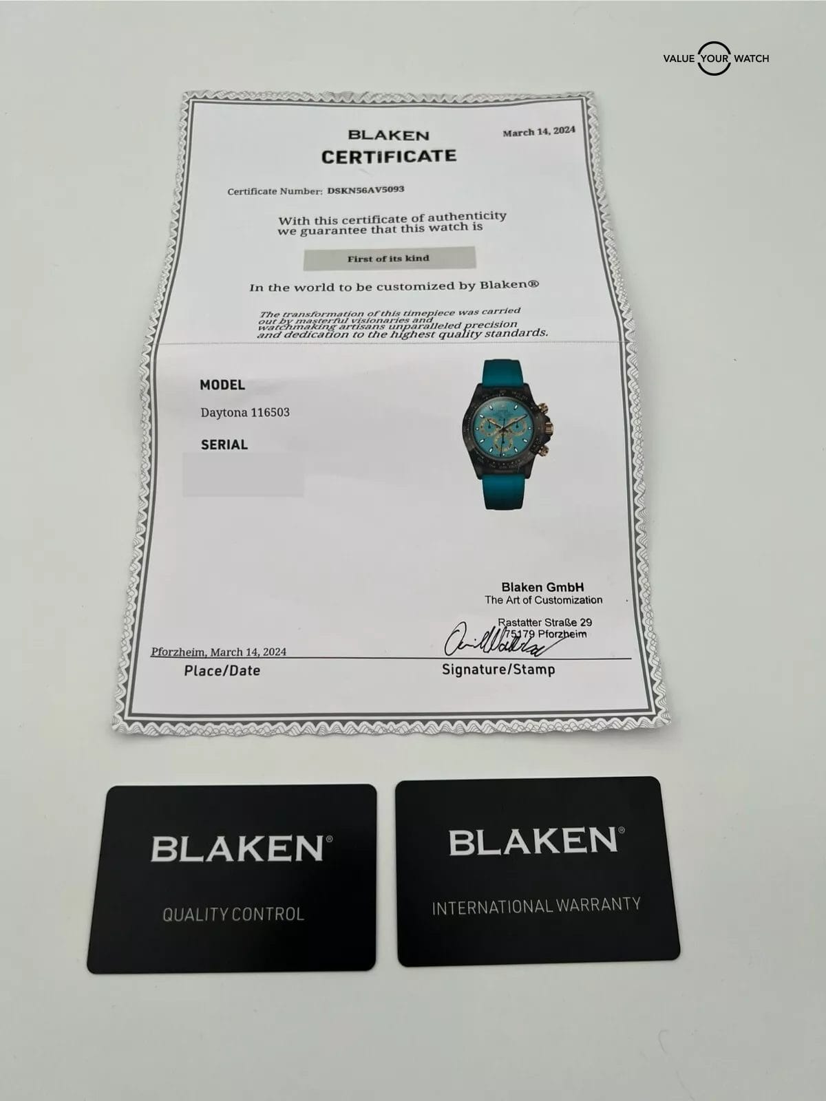 2024 Rolex Blaken Daytona Tiffany Blue Dial 40mm Yellow Gold + Black DLC - Image 4