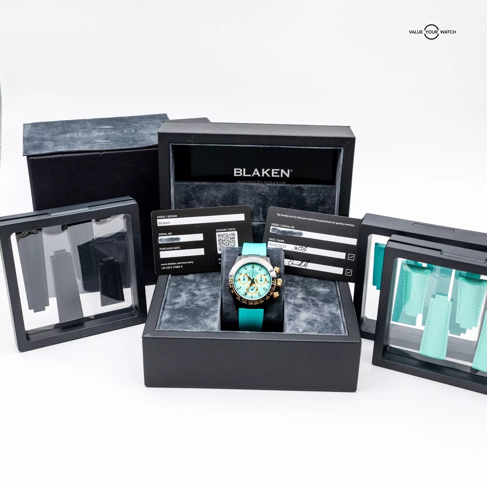 2024 Rolex Blaken Daytona Tiffany Blue Dial 40mm Yellow Gold + Black DLC - Image 9