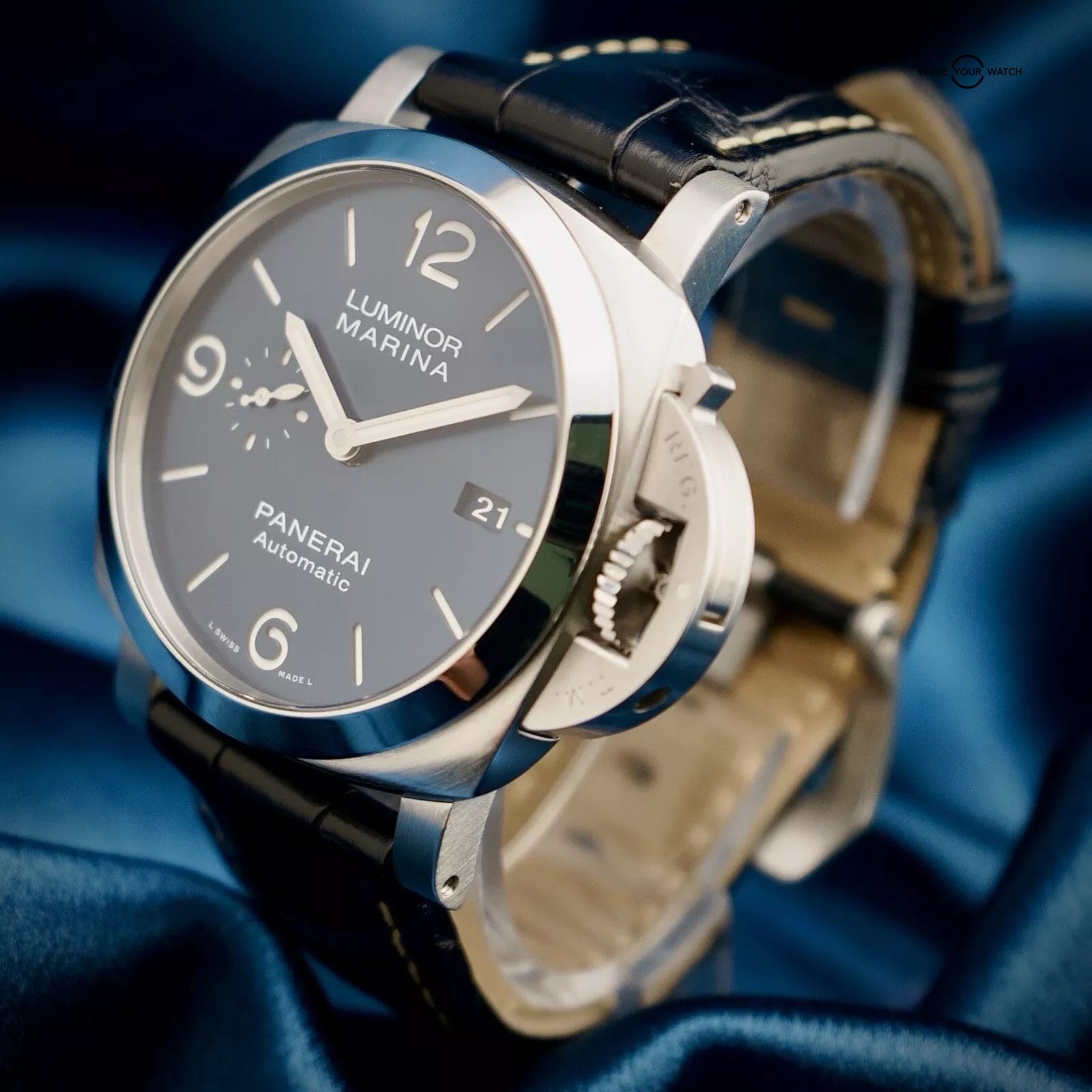 Panerai Luminor Marina 1950 3 Days 44MM PAM01313 -Full Set- PAM1313 & 2 Straps - Image 11