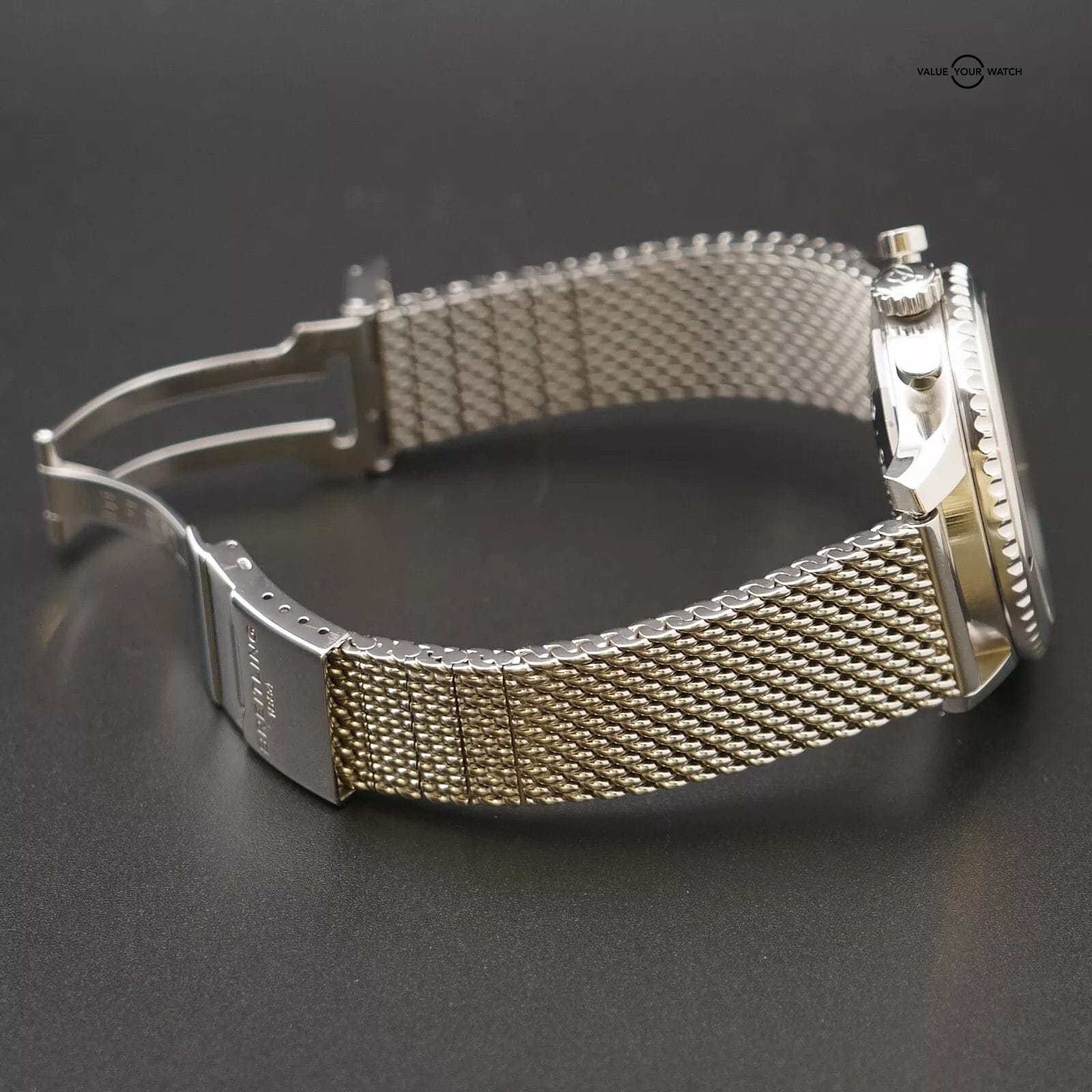 Breitling Navitimer 8 A13314 Blue Dial Chronograph & Steel Mesh Bracelet - 43mm - Image 7