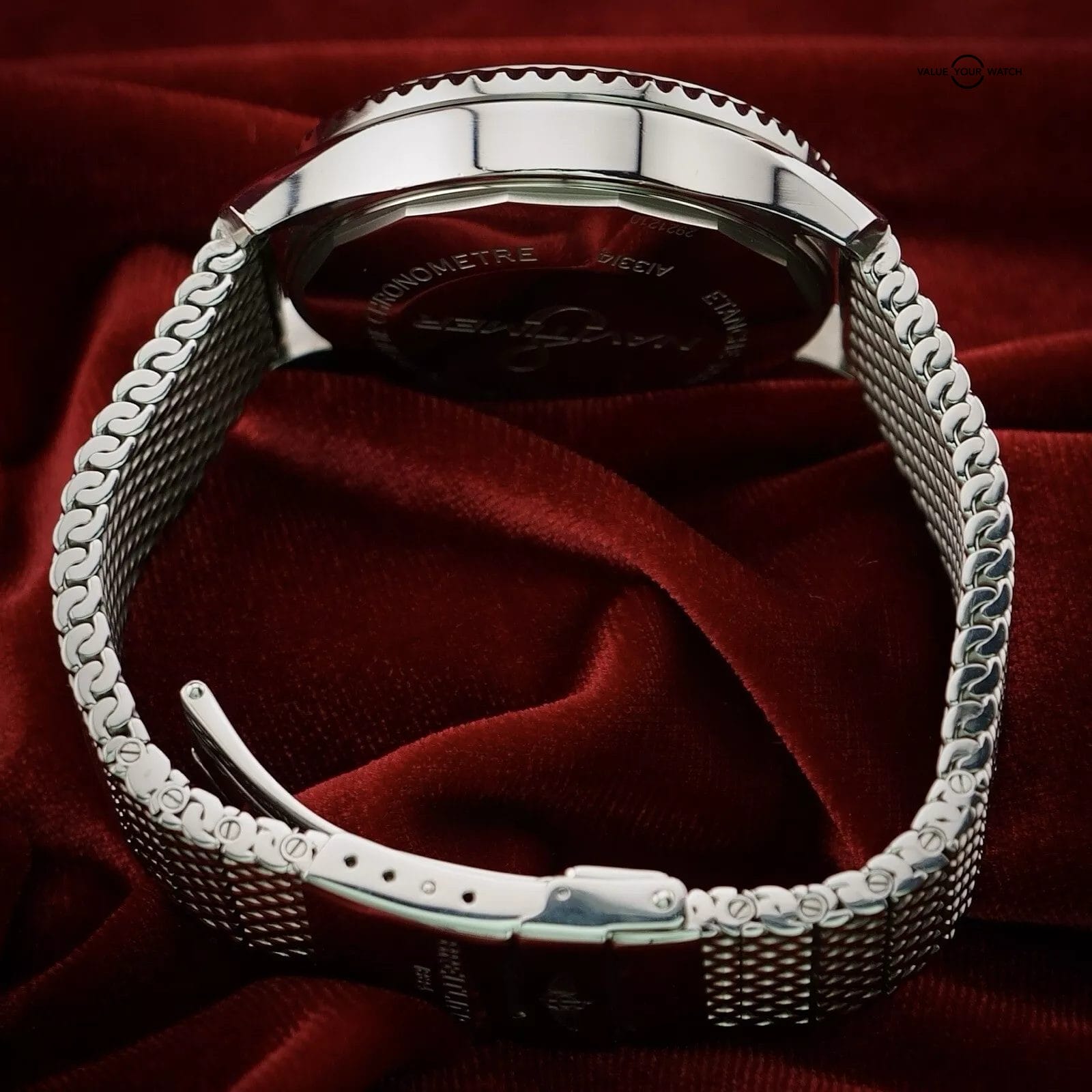 Breitling Navitimer 8 A13314 Blue Dial Chronograph & Steel Mesh Bracelet - 43mm - Image 9