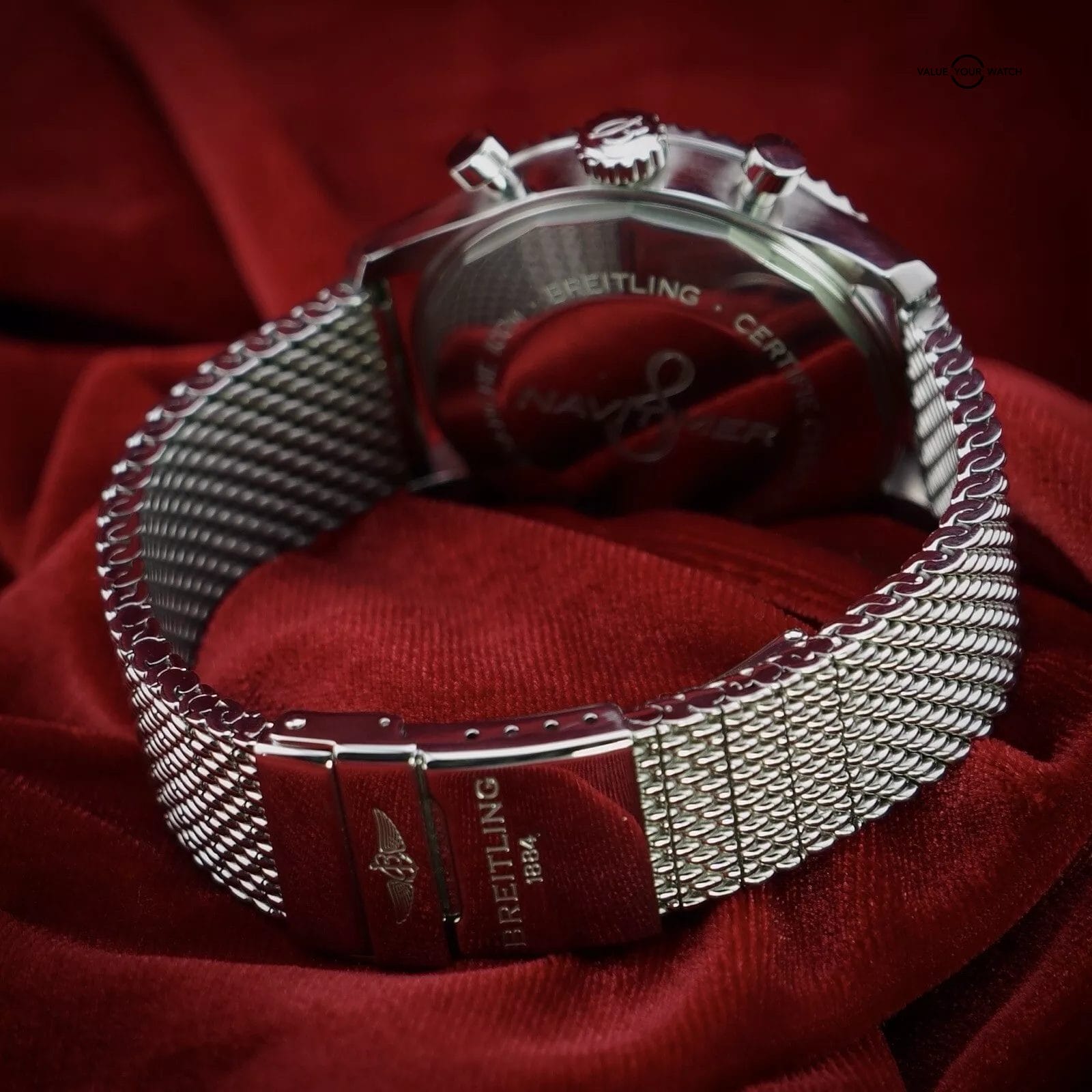 Breitling Navitimer 8 A13314 Blue Dial Chronograph & Steel Mesh Bracelet - 43mm - Image 10