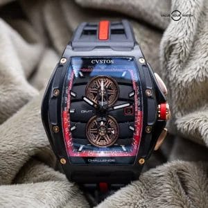 CVSTOS Challenge GT Racing Chrono GMT Black Steel 45mm B01110.4502002 Brand New