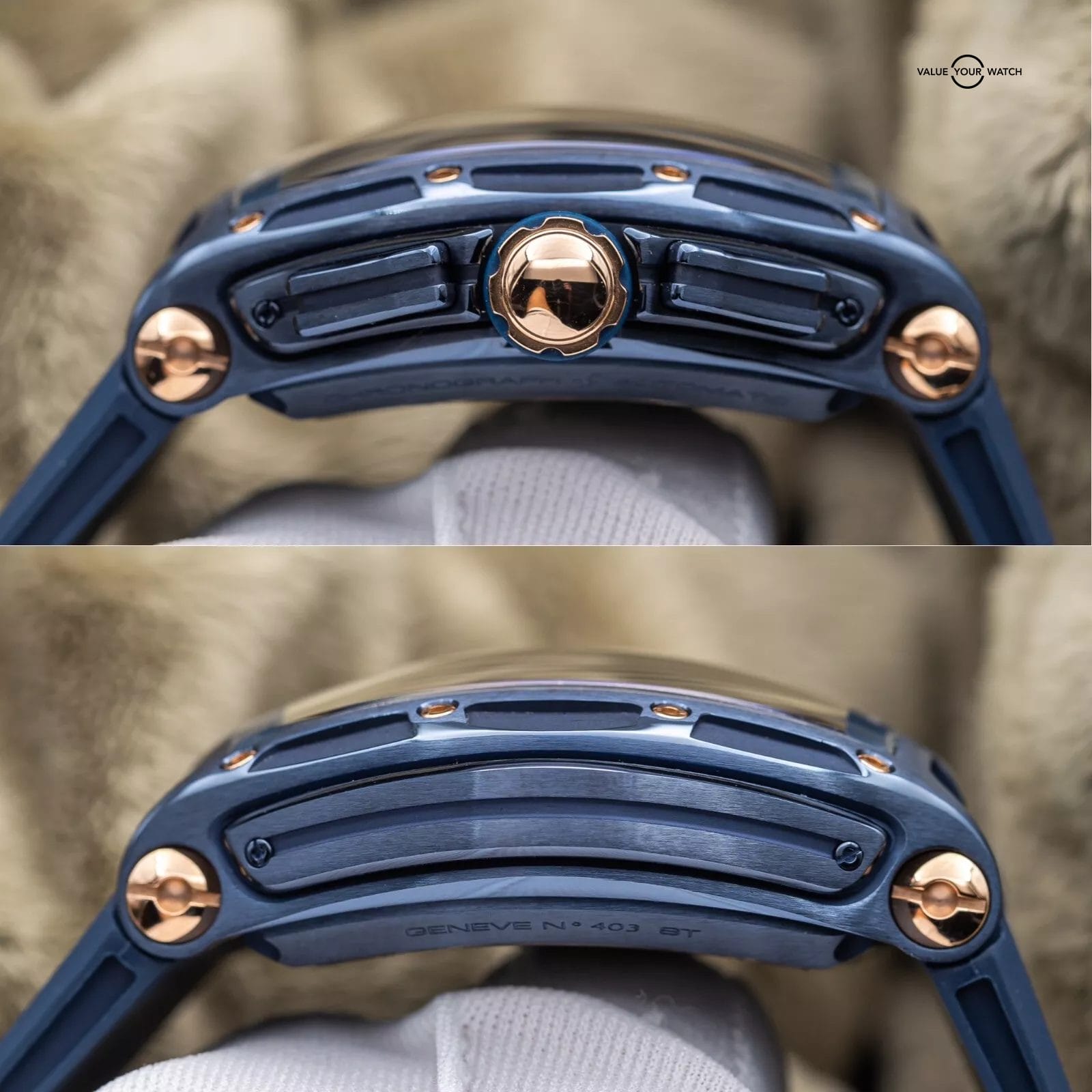 CVSTOS Chronograph III Navy Blue Steel 18k Rose 41mm CVS577 Brand New 2024 - Image 3