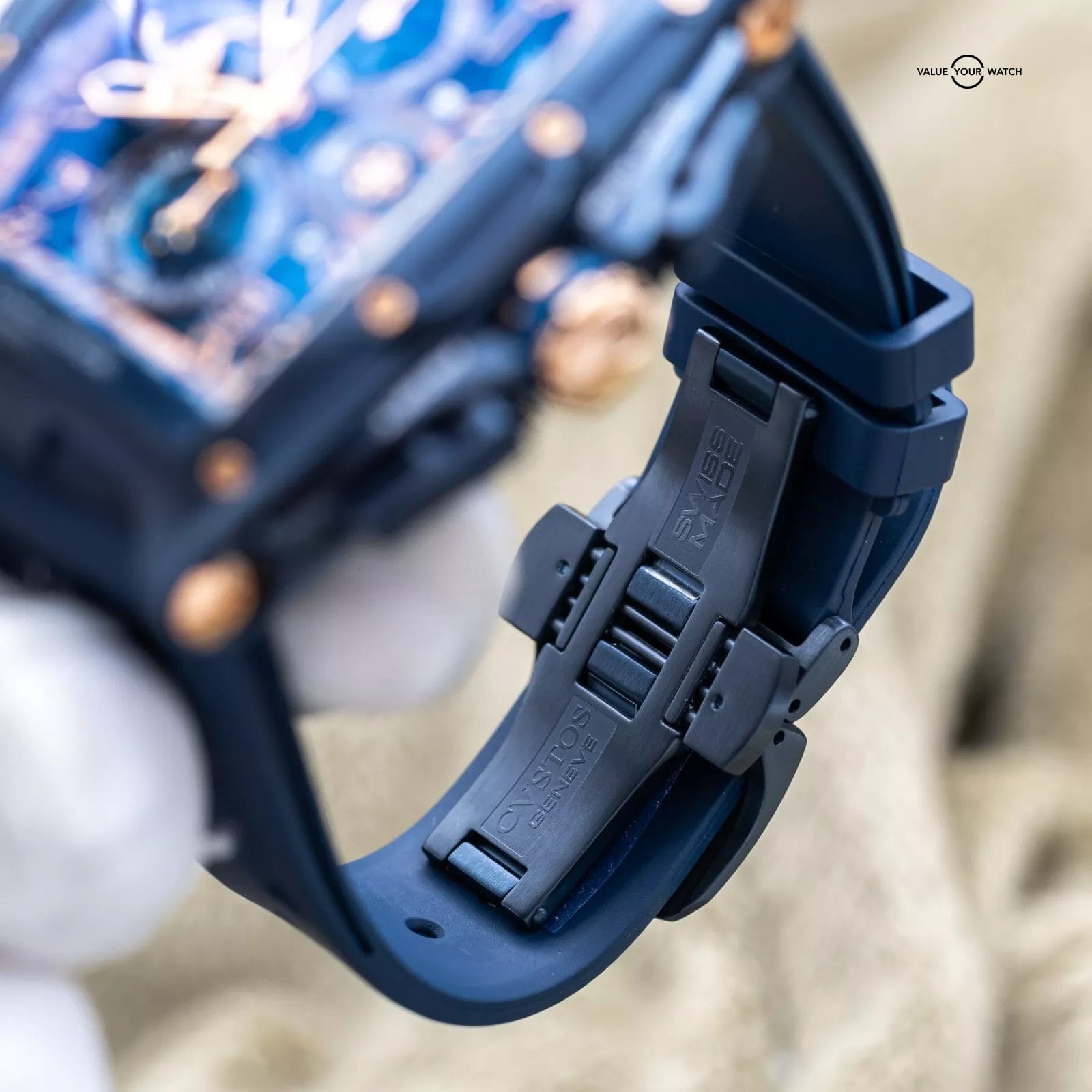 CVSTOS Chronograph III Navy Blue Steel 18k Rose 41mm CVS577 Brand New 2024 - Image 10