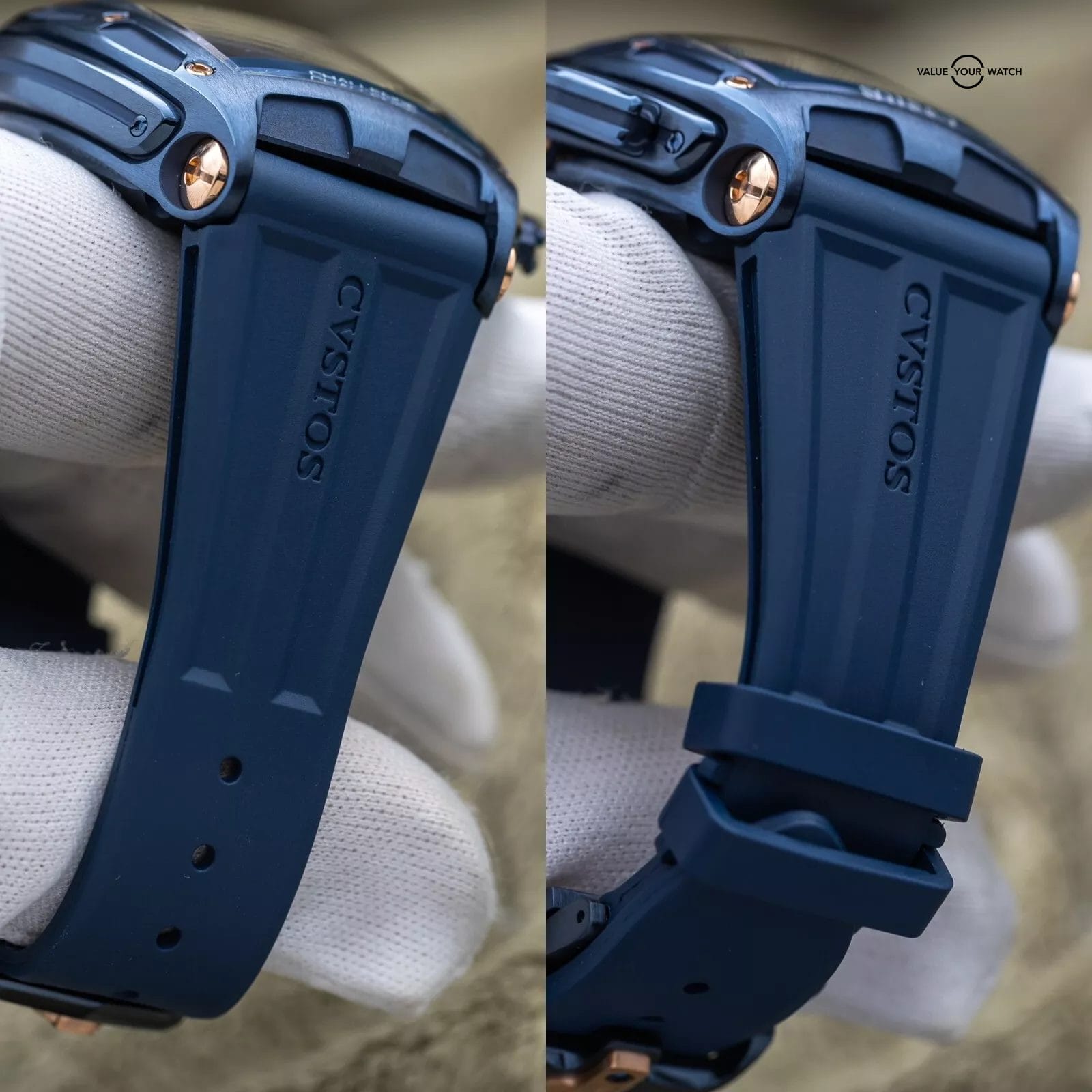 CVSTOS Chronograph III Navy Blue Steel 18k Rose 41mm CVS577 Brand New 2024 - Image 11