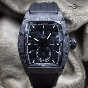 CVSTOS Challenge Twin-Time Carbon/Nardo Dial 41mm A01108.4162001 Brand New 2024