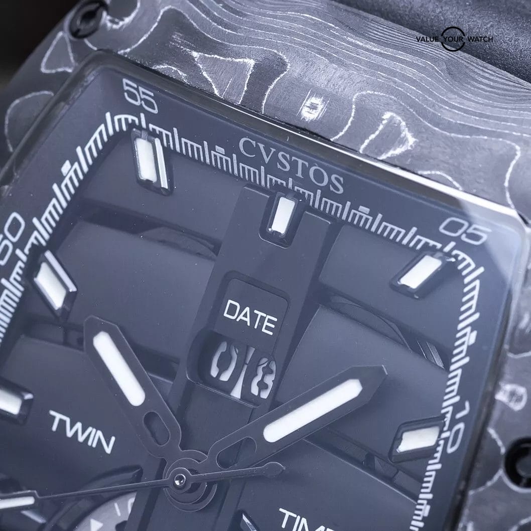 CVSTOS Challenge Twin-Time Carbon/Nardo Dial 41mm A01108.4162001 Brand New 2024 - Image 3