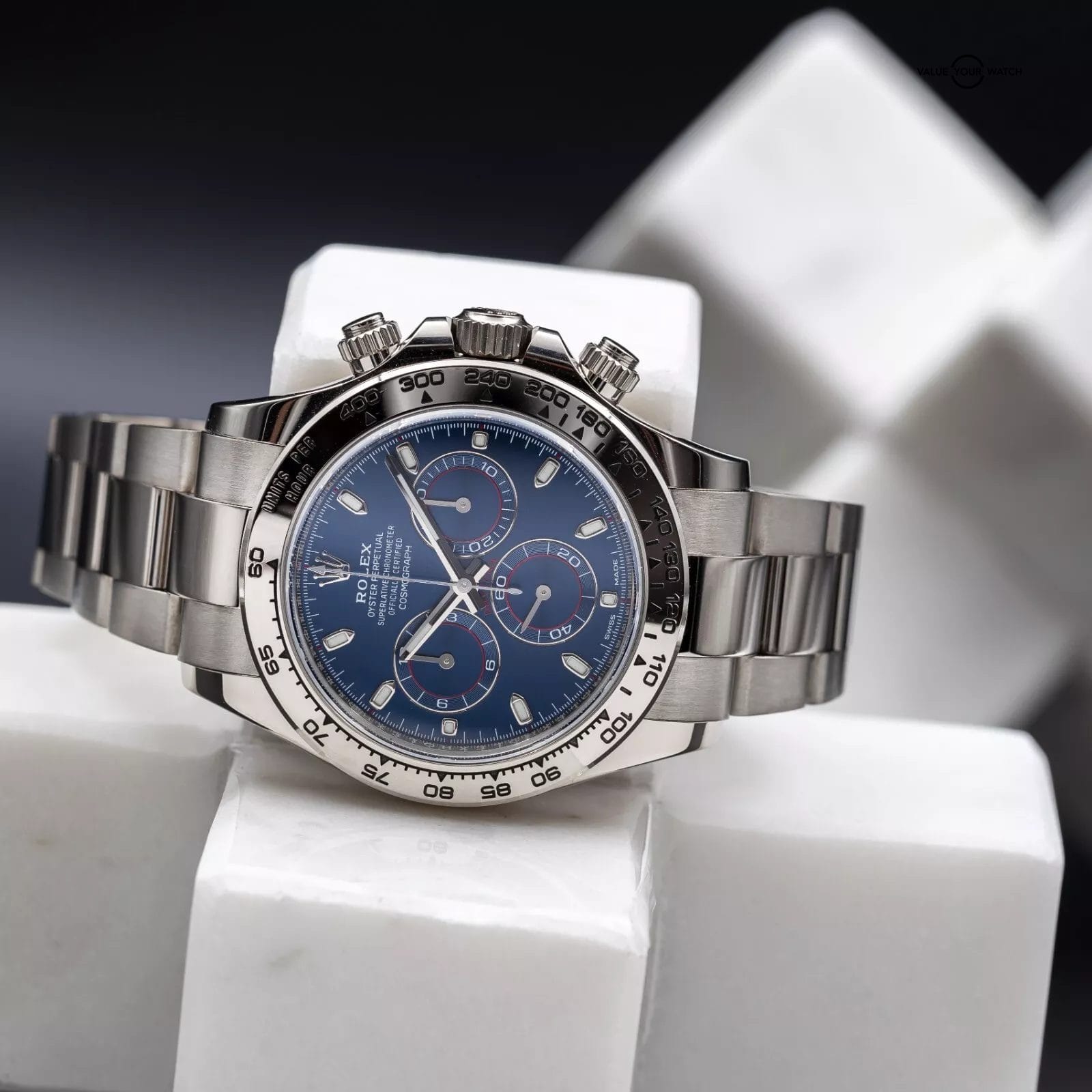 Rolex Daytona Cosmograph 40 White Gold Blue Dial 116509 - 2021 Complete Set - Image 3