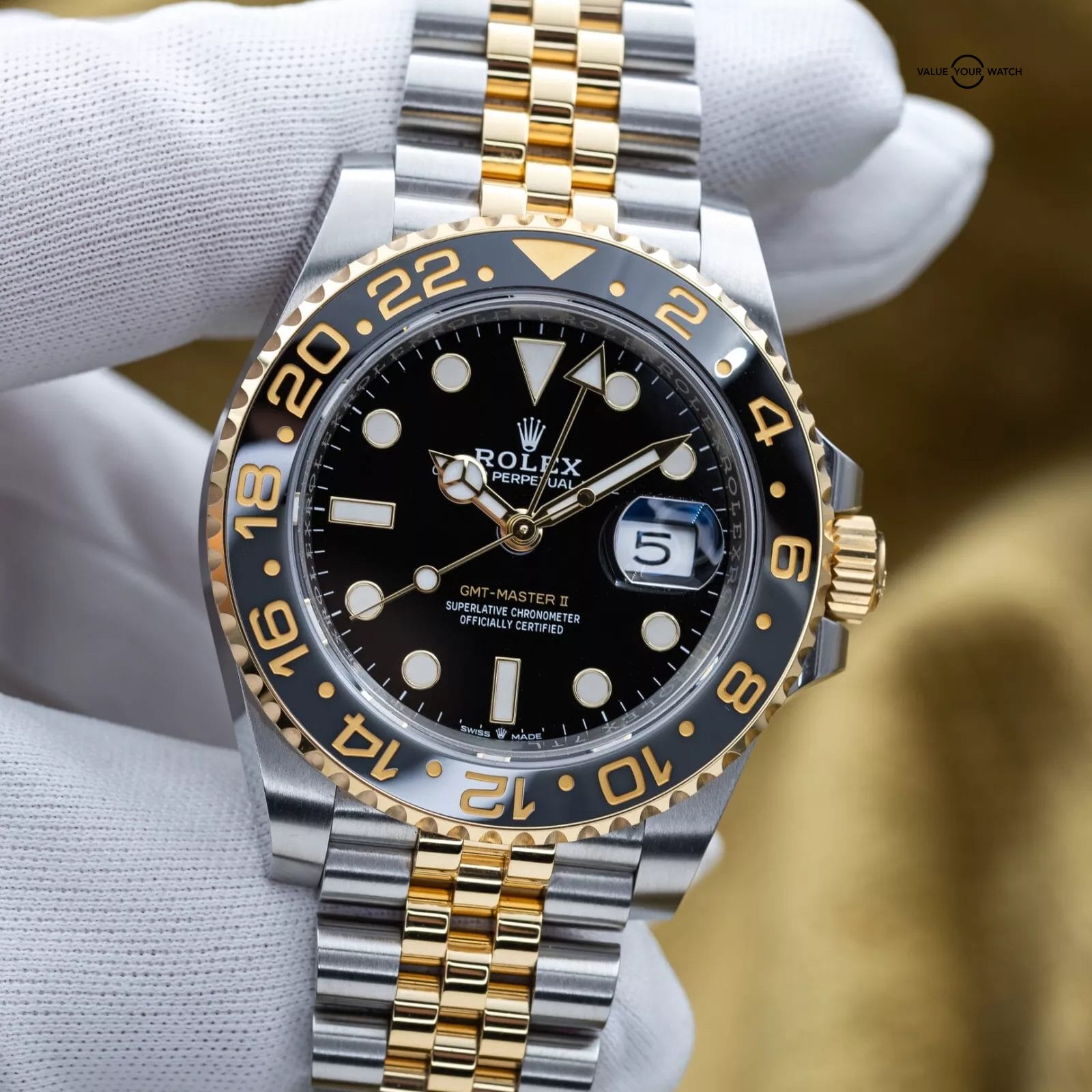 NEW 2024 Rolex GMT-Master II 40 Two-Tone Yellow Gold 126713GRNR Bumblebee - Image 16