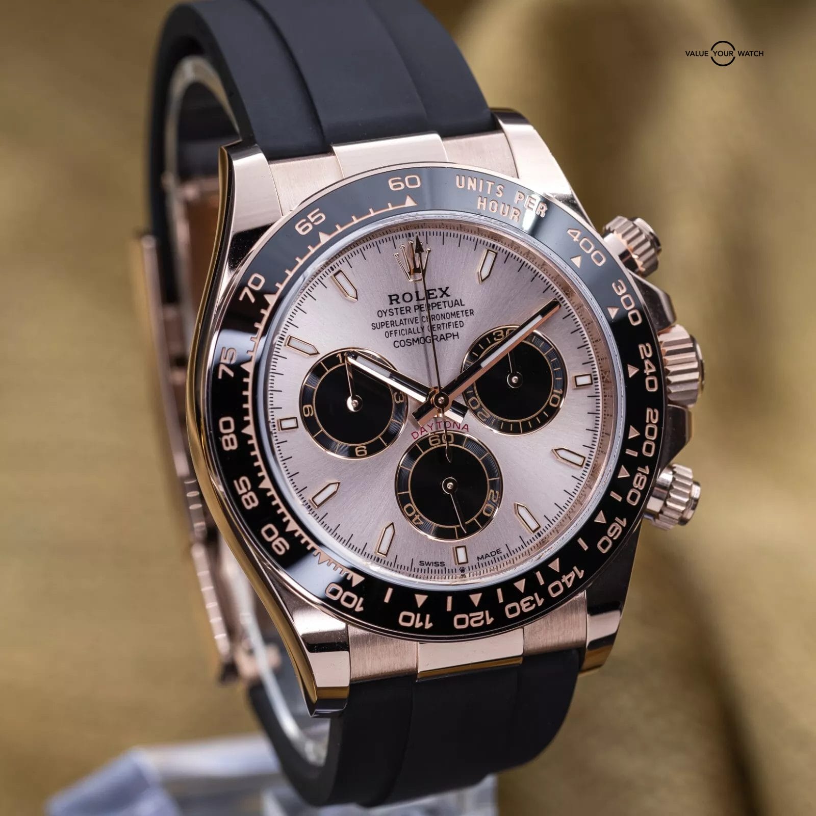 2024 NEW Rolex Cosmograph Daytona Everose Gold Oysterflex Sundust
