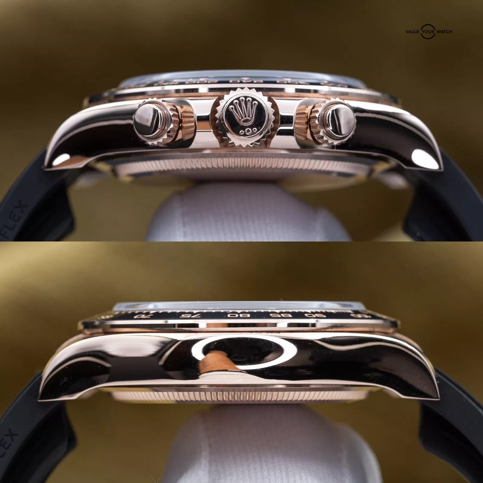 2024 NEW Rolex Cosmograph Daytona Everose Gold Oysterflex Sundust Dial 126515LN - Image 7