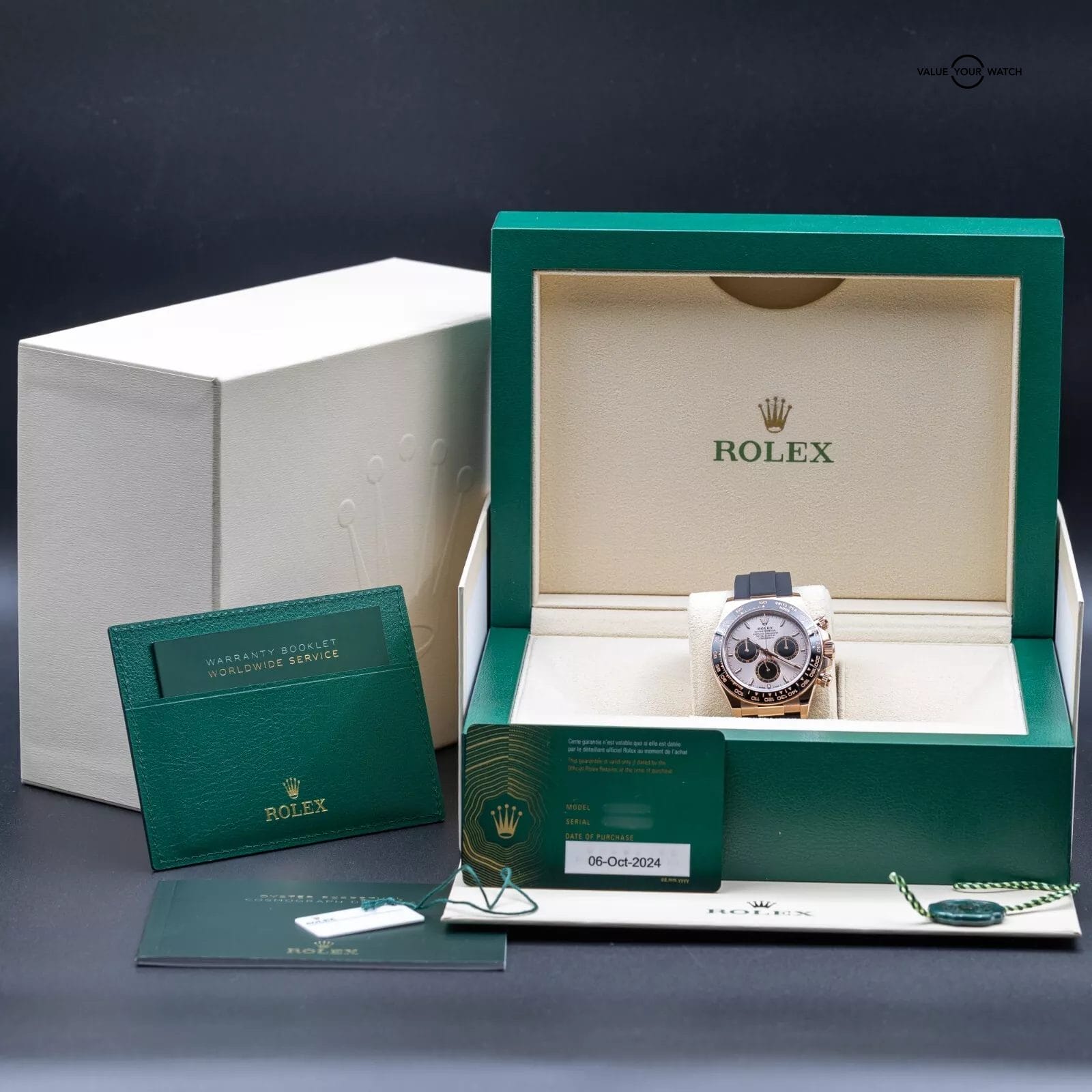 2024 NEW Rolex Cosmograph Daytona Everose Gold Oysterflex Sundust Dial 126515LN - Image 8