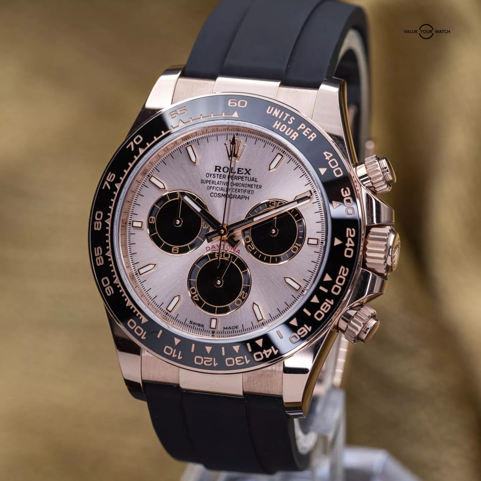 2024 NEW Rolex Cosmograph Daytona Everose Gold Oysterflex Sundust