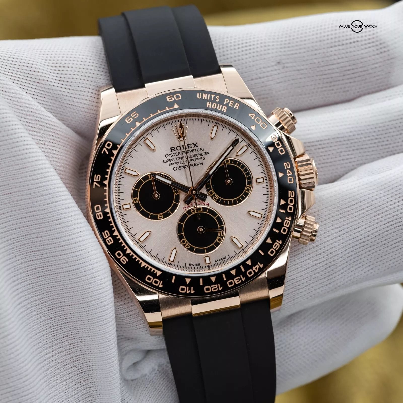 2024 NEW Rolex Cosmograph Daytona Everose Gold Oysterflex Sundust Dial 126515LN - Image 14