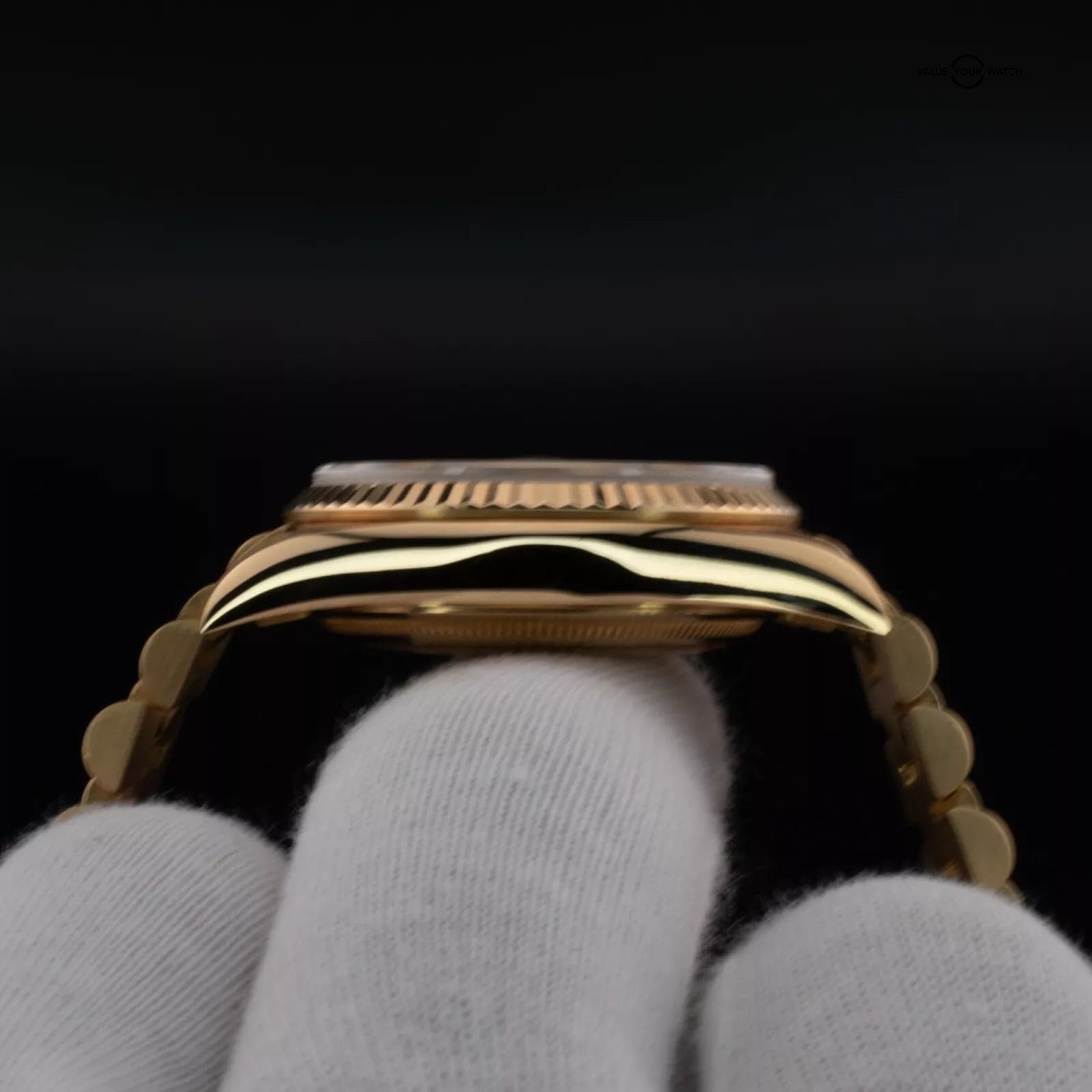 Rolex 18K Day-Date, Factory Diamond dial & President Bracelet, Ref. 18238 w/ Box - Image 10