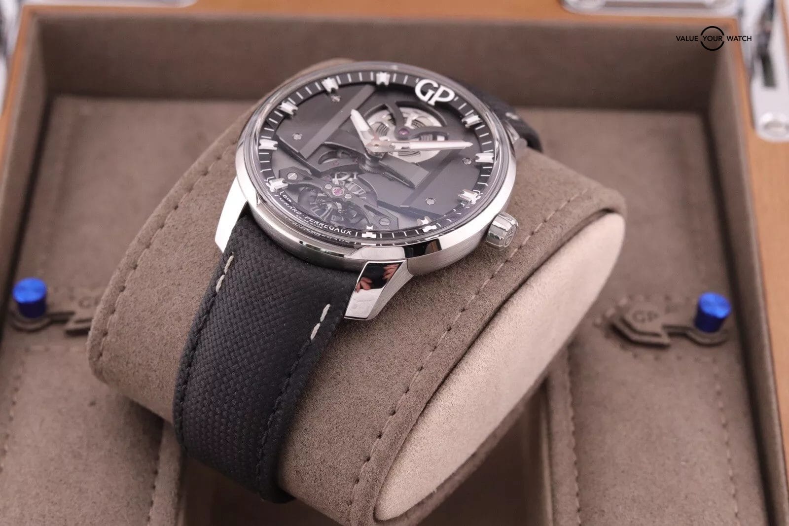 Girard Perregaux Free Bridge CLEAN Openworked Grey Steel Automatic 82000 Watch - Image 2