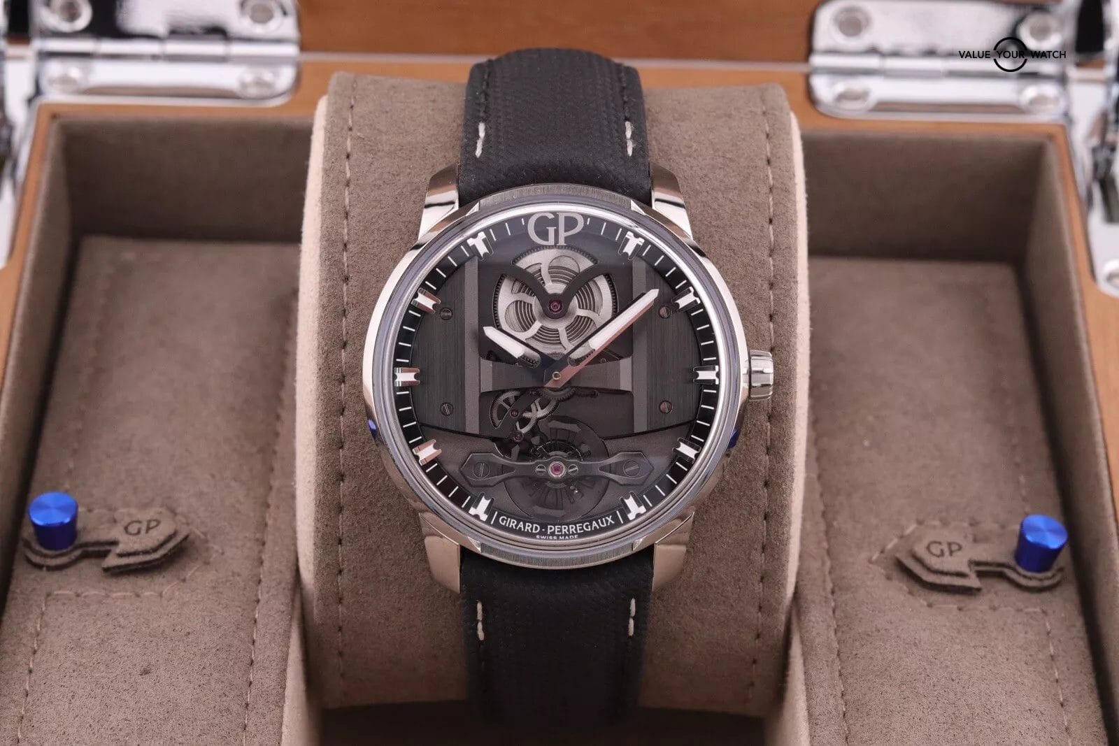 Girard Perregaux Free Bridge CLEAN Openworked Grey Steel Automatic 82000 Watch - Image 4