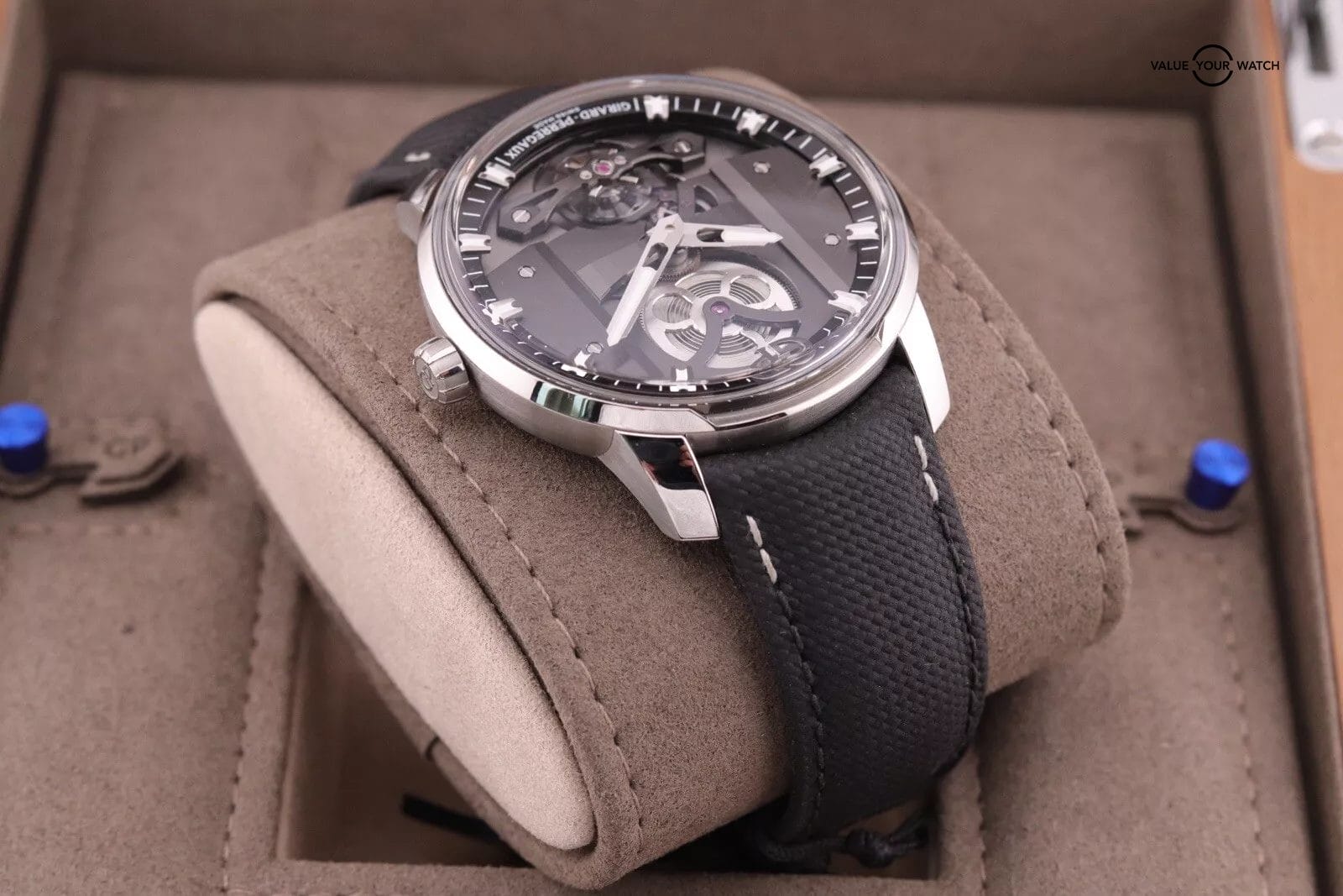 Girard Perregaux Free Bridge CLEAN Openworked Grey Steel Automatic 82000 Watch - Image 6