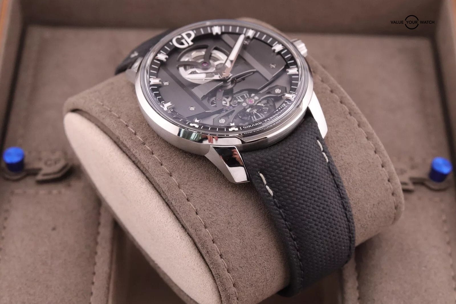 Girard Perregaux Free Bridge CLEAN Openworked Grey Steel Automatic 82000 Watch - Image 8