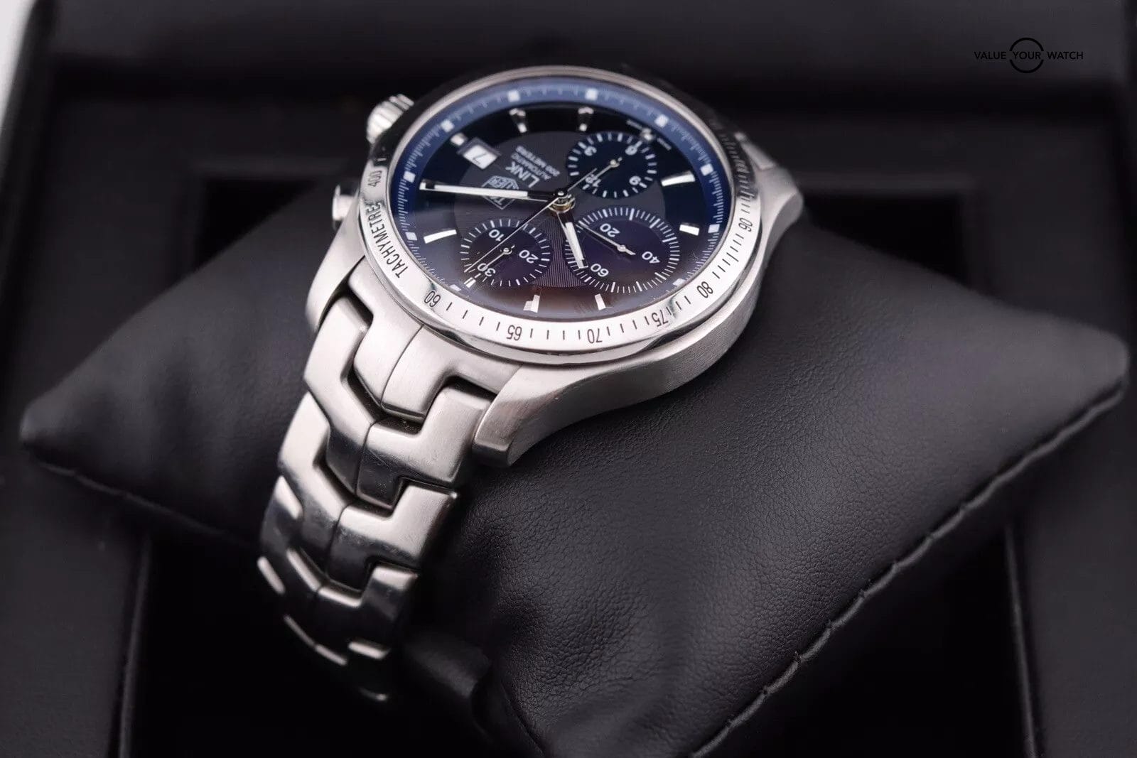 TAG Heuer Link Blue Men's Watch - CJF2114 - Calibre 16 Chronograph - Image 3