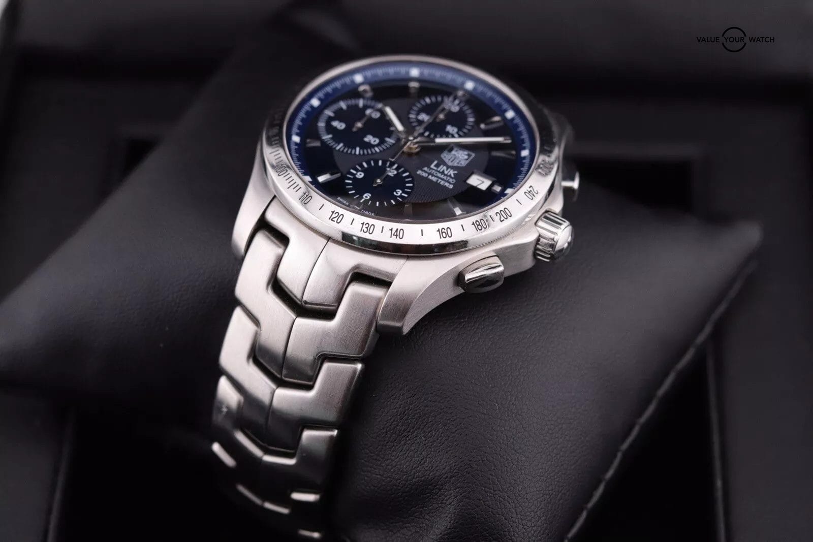 TAG Heuer Link Blue Men's Watch - CJF2114 - Calibre 16 Chronograph - Image 5