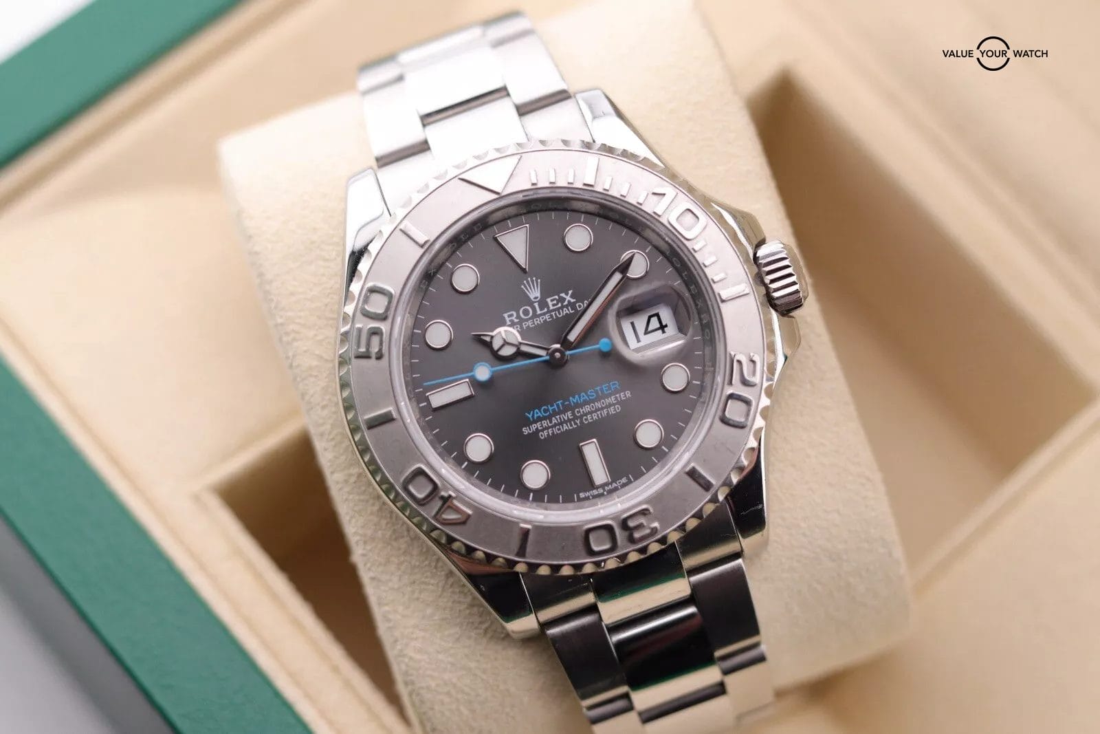 Rolex Yacht-Master 116622 Rhodium Grey Dial x Platinum Bezel - Full Set