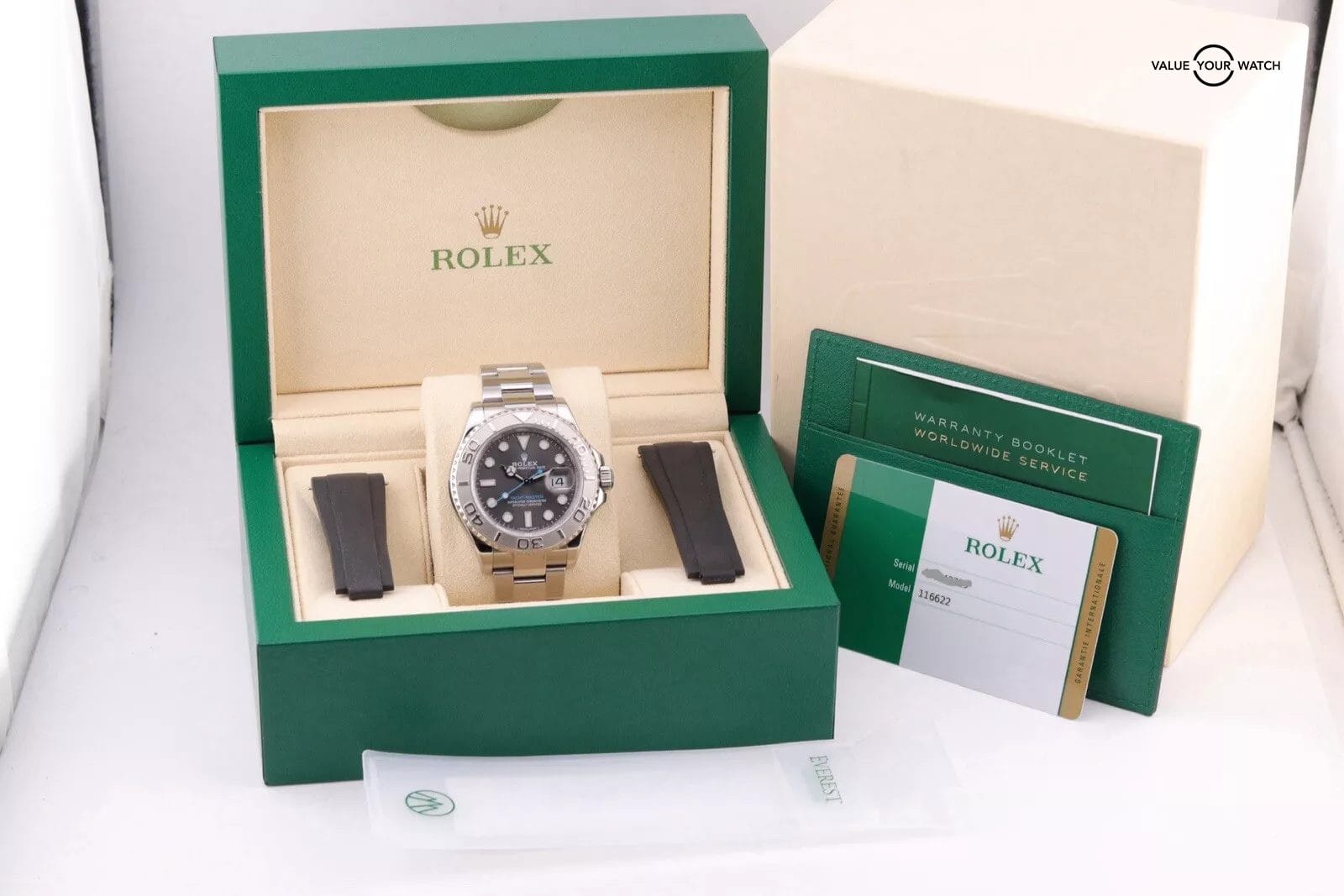 Rolex Yacht-Master 116622 Rhodium Grey Dial x Platinum Bezel - Full Set - Image 11