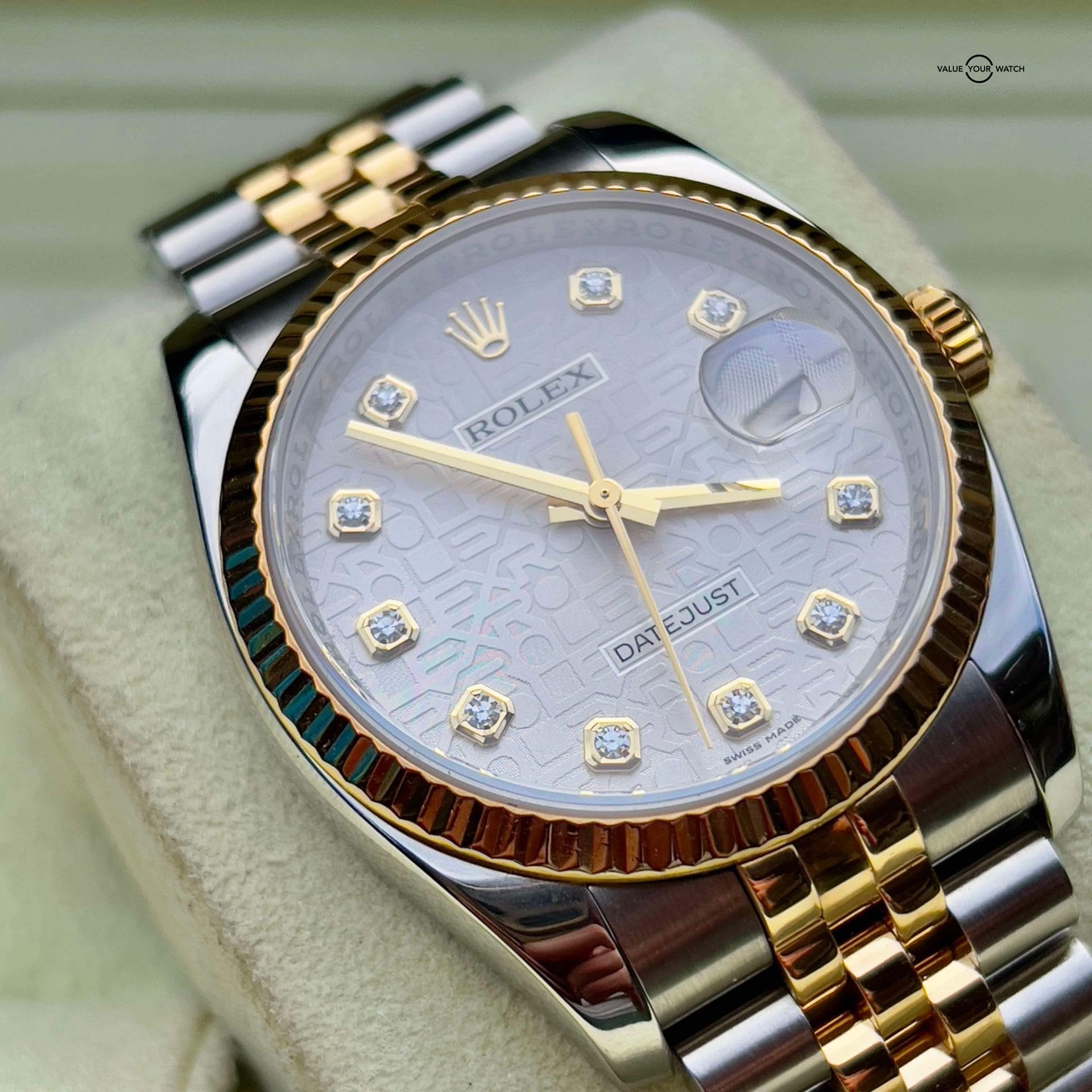 Rolex Datejust 116233 36mm Big Factory Computer/Jubilee Diamond Dial Box & Papers - Image 2