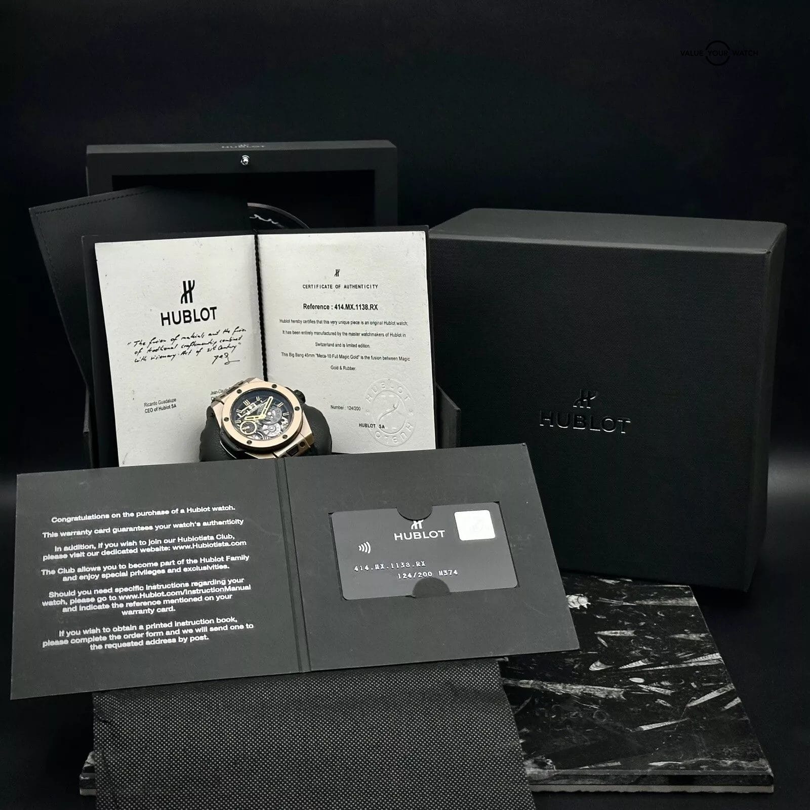 Hublot Big Bang Meca-10 Magic Gold 414.MX.1138.RX 44mm Ceramic Gold Skeleton - Image 12