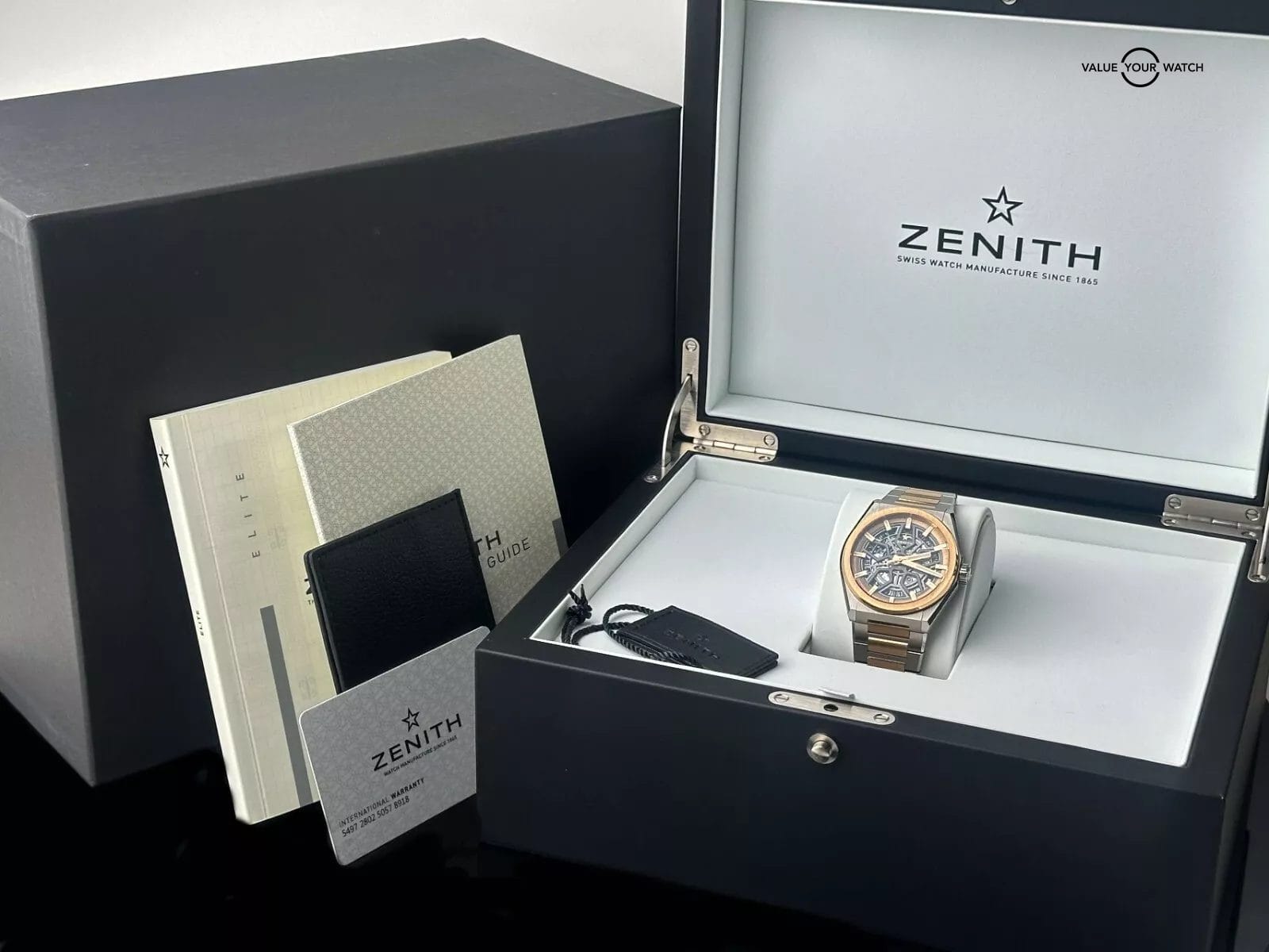 Zenith Defy Classic Skeleton on Bracelet! Full set, 18k rose gold and titanium - Image 3
