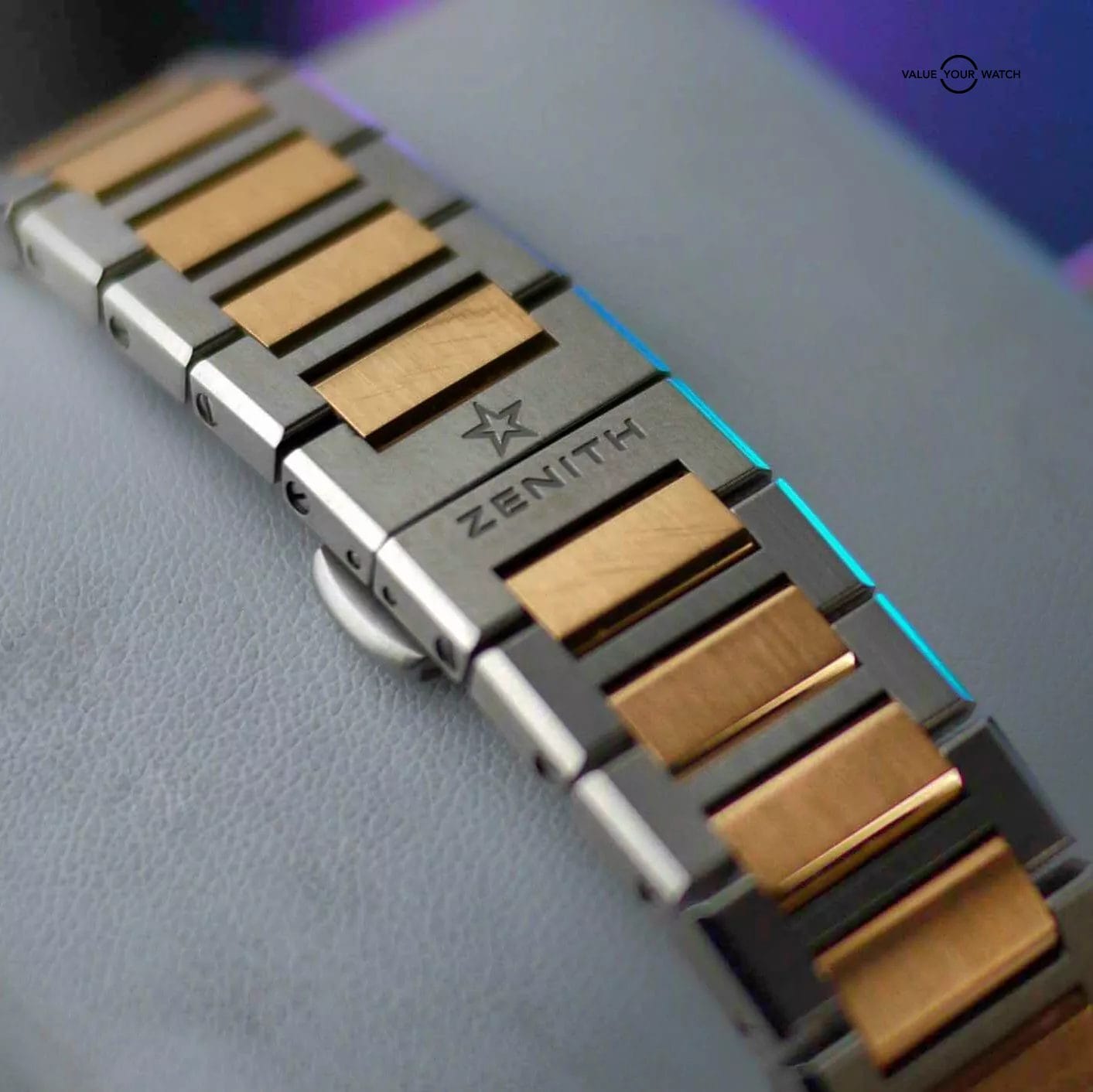 Zenith Defy Classic Skeleton on Bracelet! Full set, 18k rose gold and titanium - Image 4