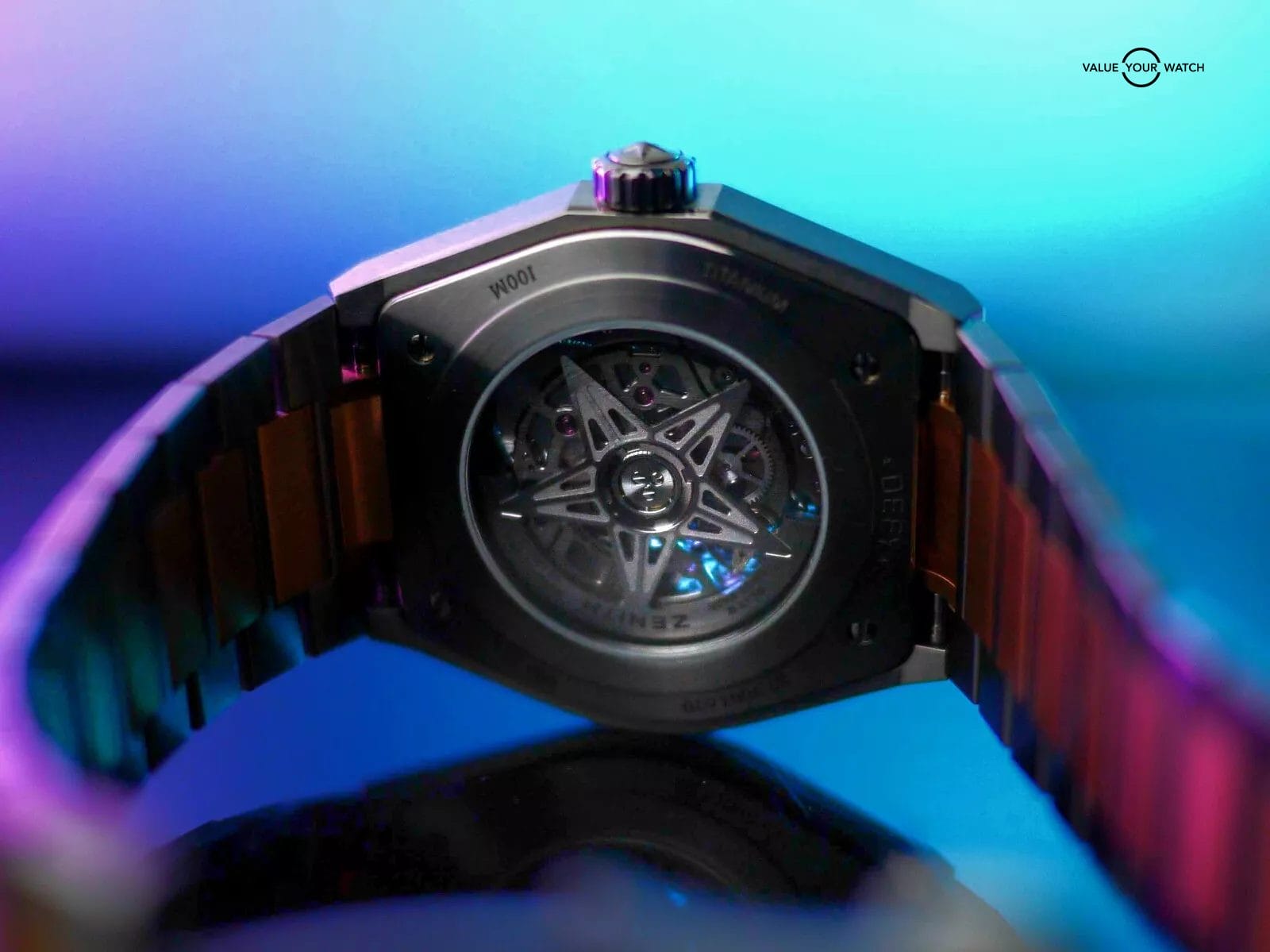 Zenith Defy Classic Skeleton on Bracelet! Full set, 18k rose gold and titanium - Image 8