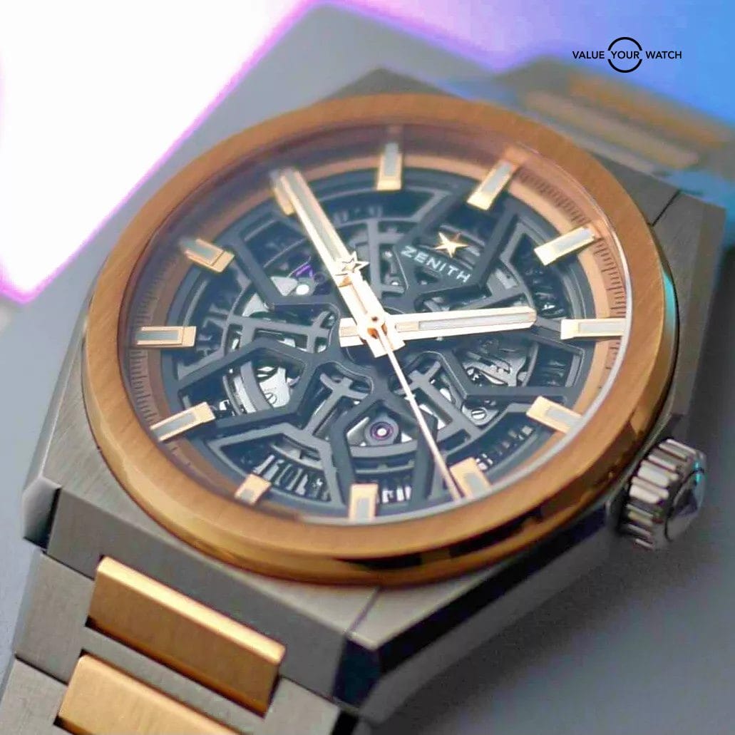 Zenith Defy Classic Skeleton on Bracelet! Full set, 18k rose gold and titanium - Image 9