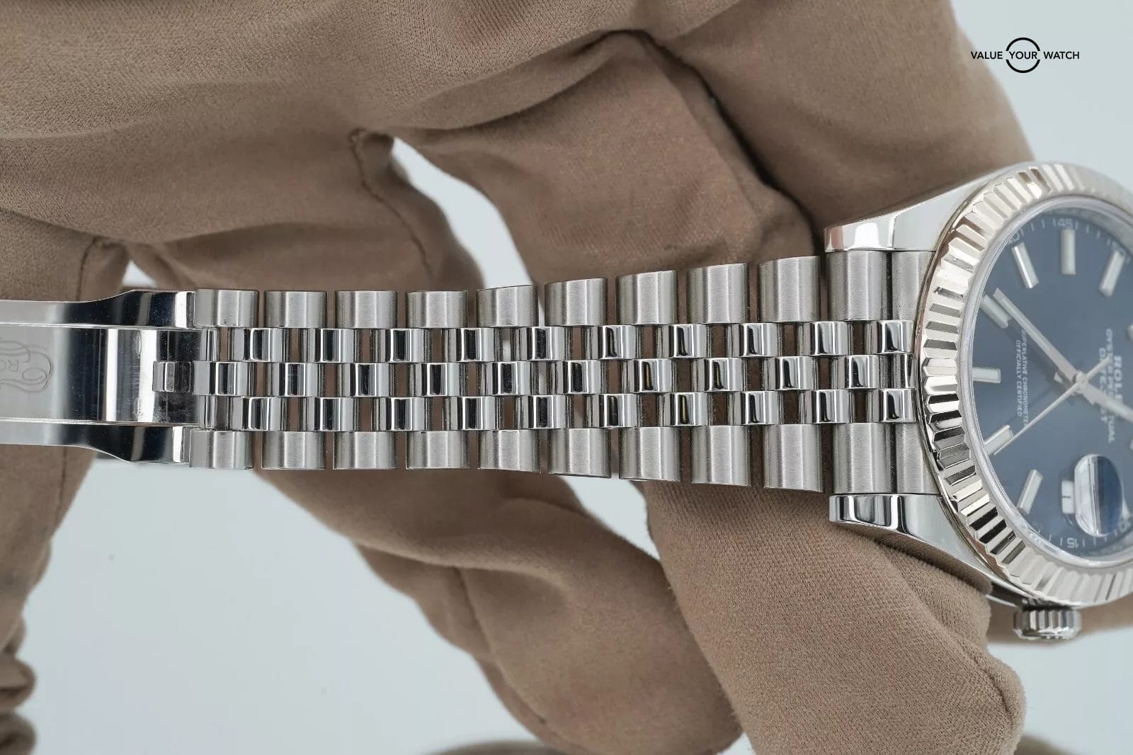 Rolex Datejust 41 Blue Dial Jubilee Stainless Steel White Gold 126334 B/P! - Image 3