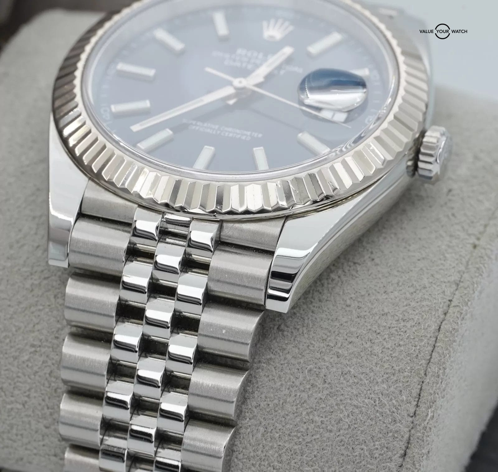 Rolex Datejust 41 Blue Dial Jubilee Stainless Steel White Gold 126334 B/P! - Image 8