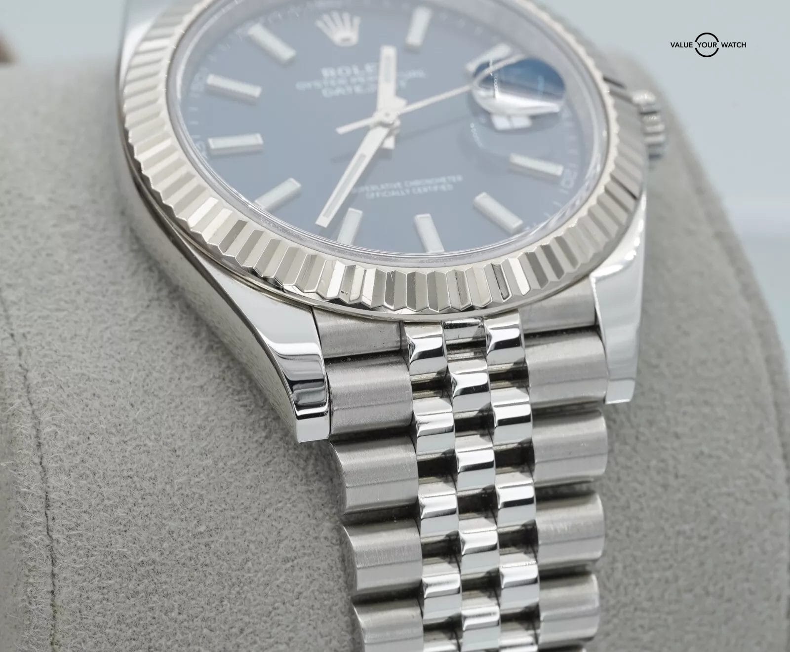 Rolex Datejust 41 Blue Dial Jubilee Stainless Steel White Gold 126334 B/P! - Image 9