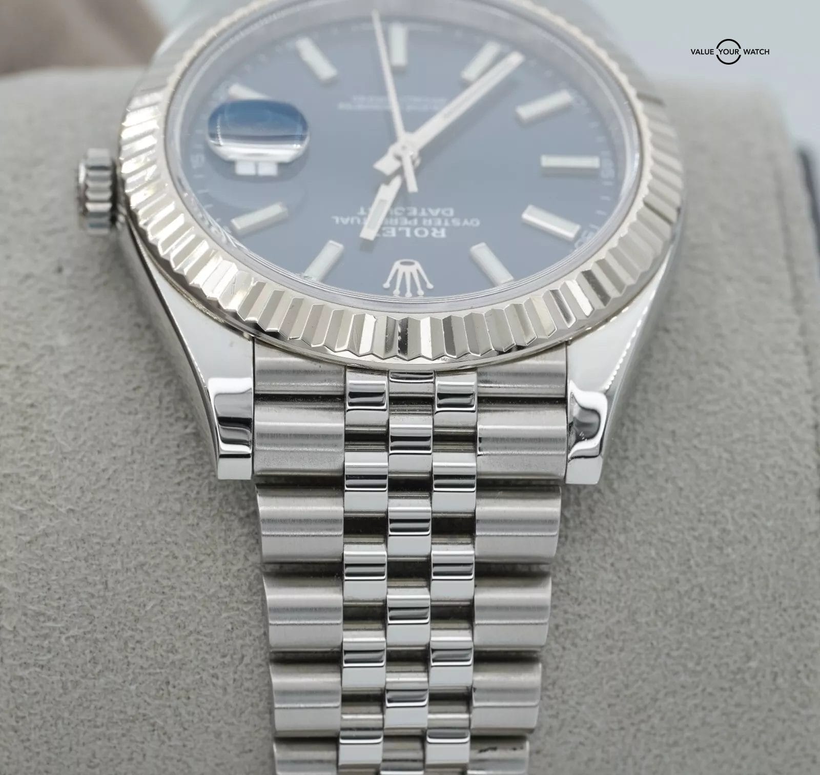 Rolex Datejust 41 Blue Dial Jubilee Stainless Steel White Gold 126334 B/P! - Image 12