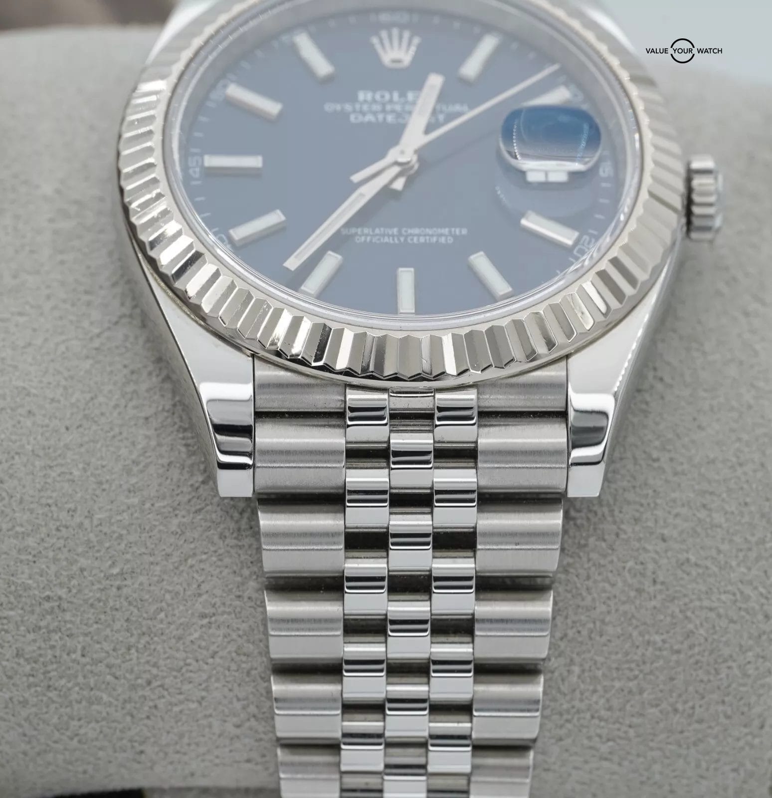Rolex Datejust 41 Blue Dial Jubilee Stainless Steel White Gold 126334 B/P! - Image 13