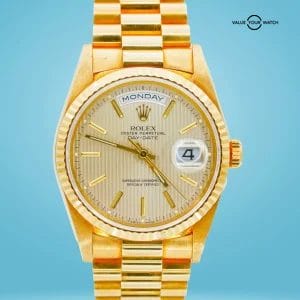 Rolex Day-Date President 18238 18K Yellow Gold 36mm Tapestry Dial!