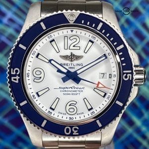 Breitling Superocean 42 White Blue &#8211; A17366 &#8211; Box &amp; Papers
