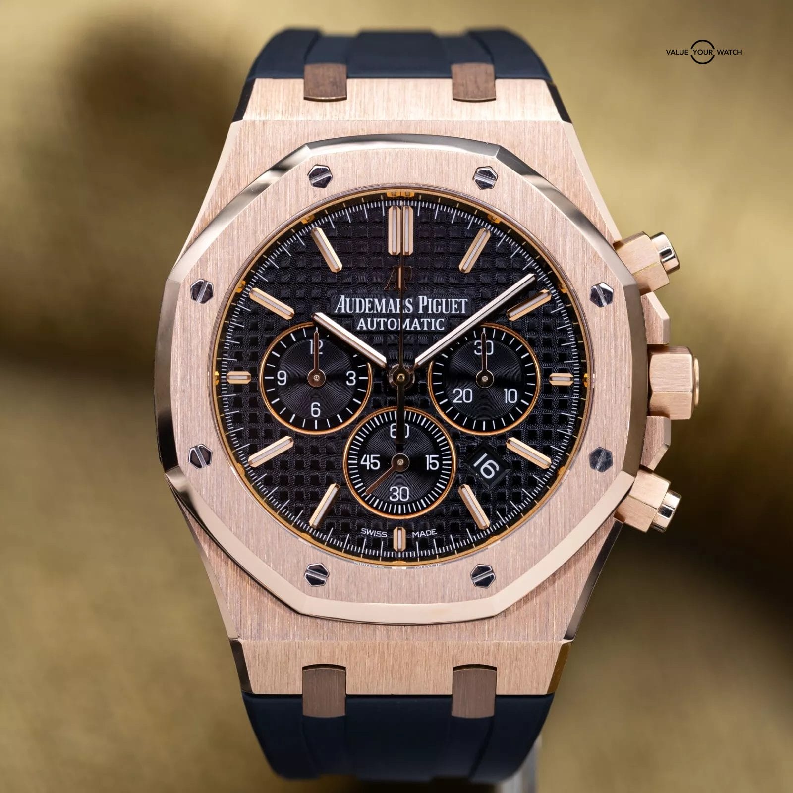 Audemars Piguet Royal Oak Chronograph 41mm Rose Gold 26320OR Black Dial 2015 - Image 3