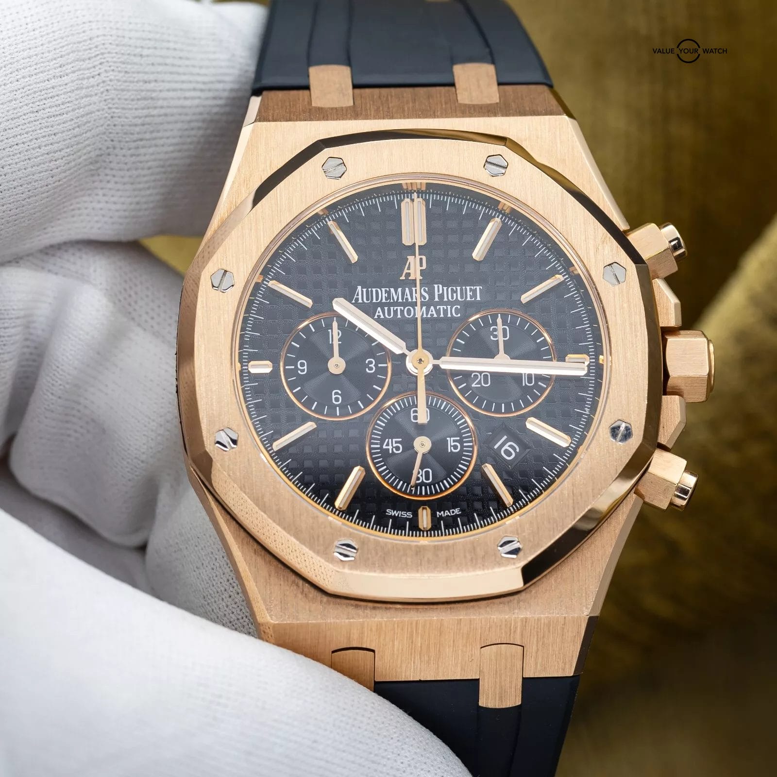 Audemars Piguet Royal Oak Chronograph 41mm Rose Gold 26320OR Black Dial 2015 - Image 5